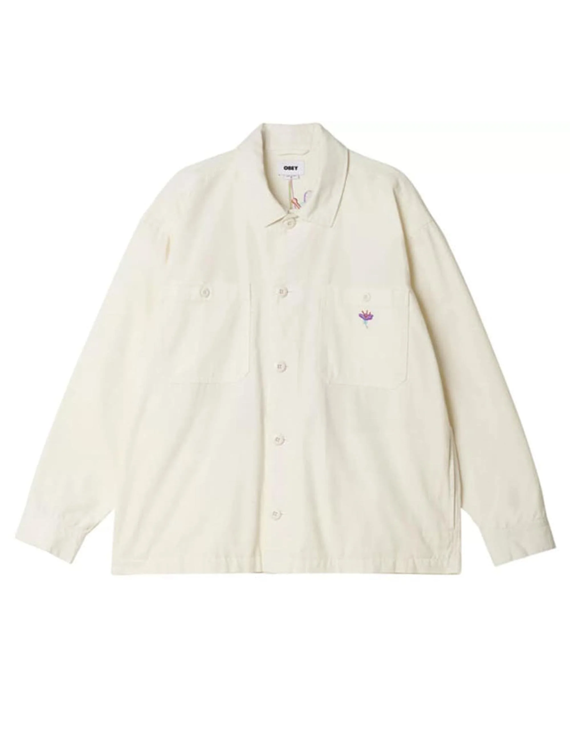 Contrast Shirt Jacket - Unbleached - Image 2