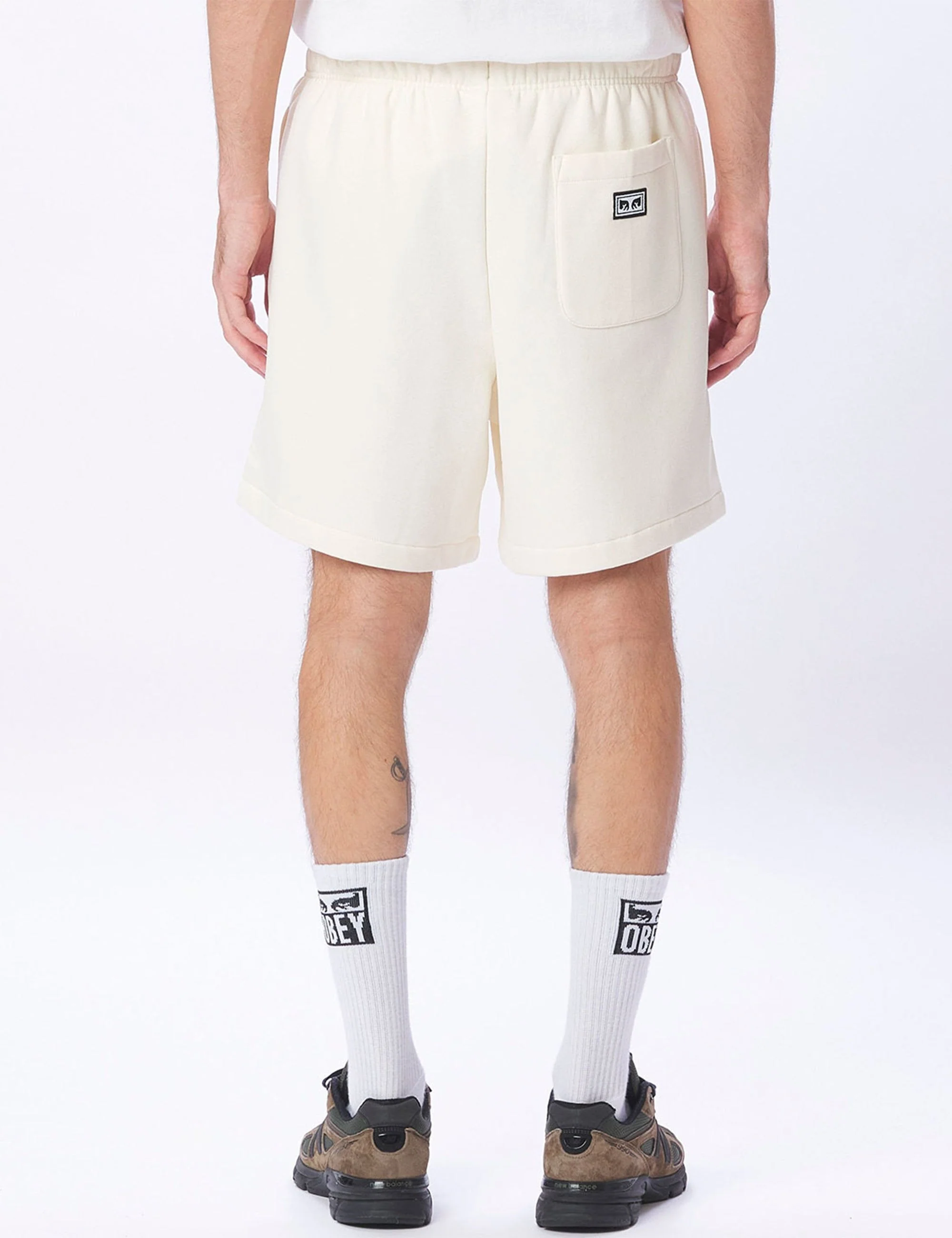 Established Works Eyes Sweat Shorts - Unbleached - Image 2