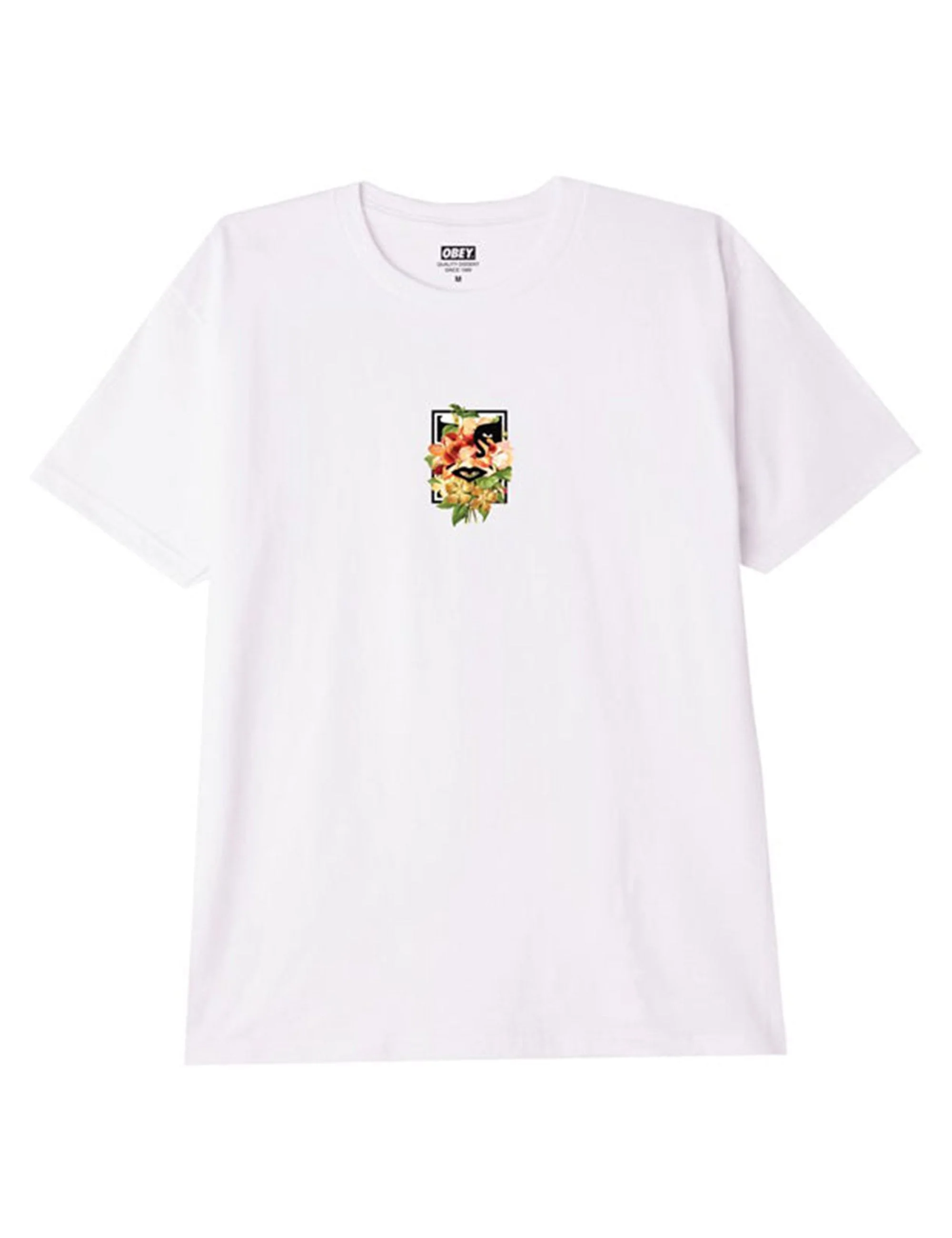 Floral Icon Face T-Shirt - White