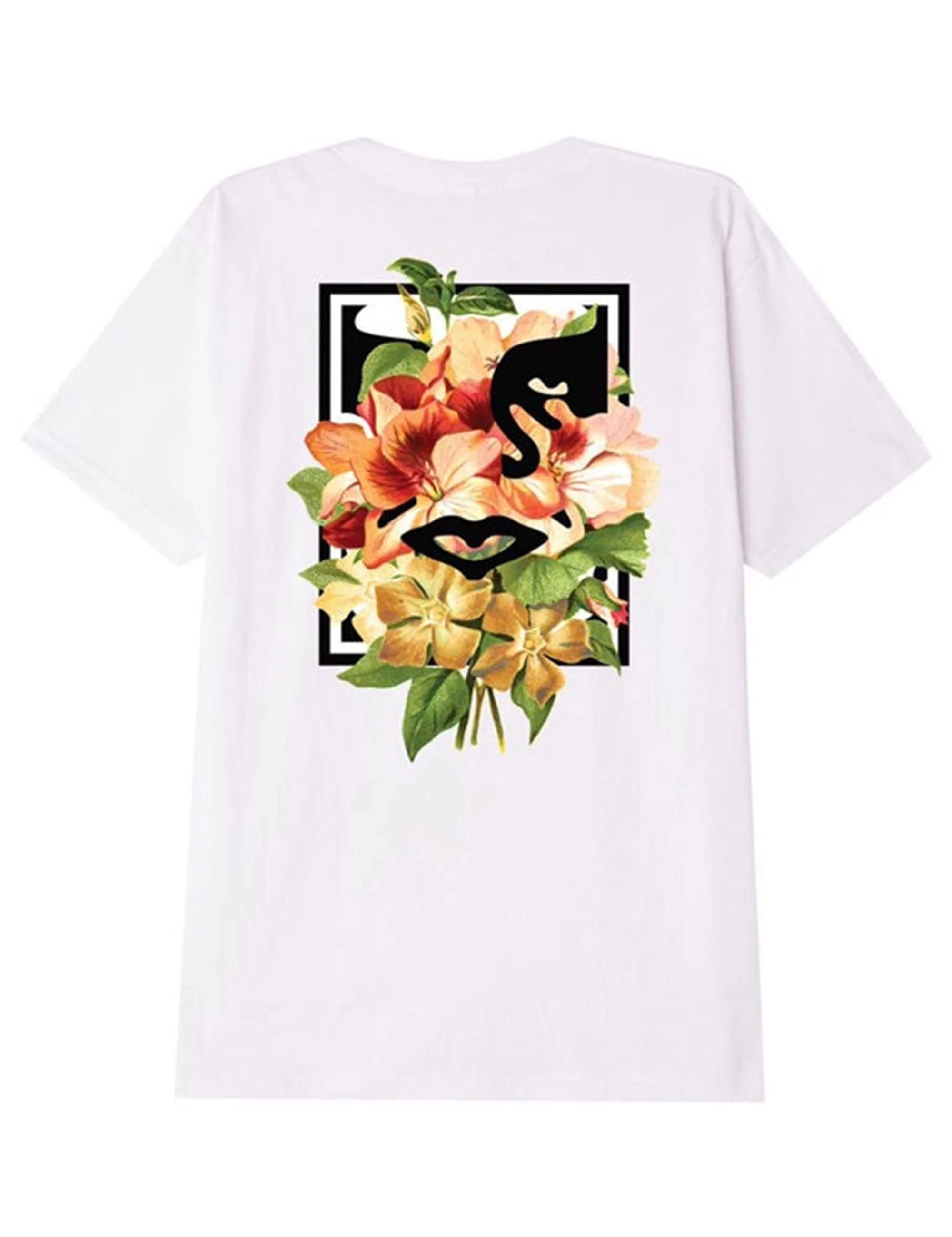 Floral Icon Face T-Shirt - White - Image 2