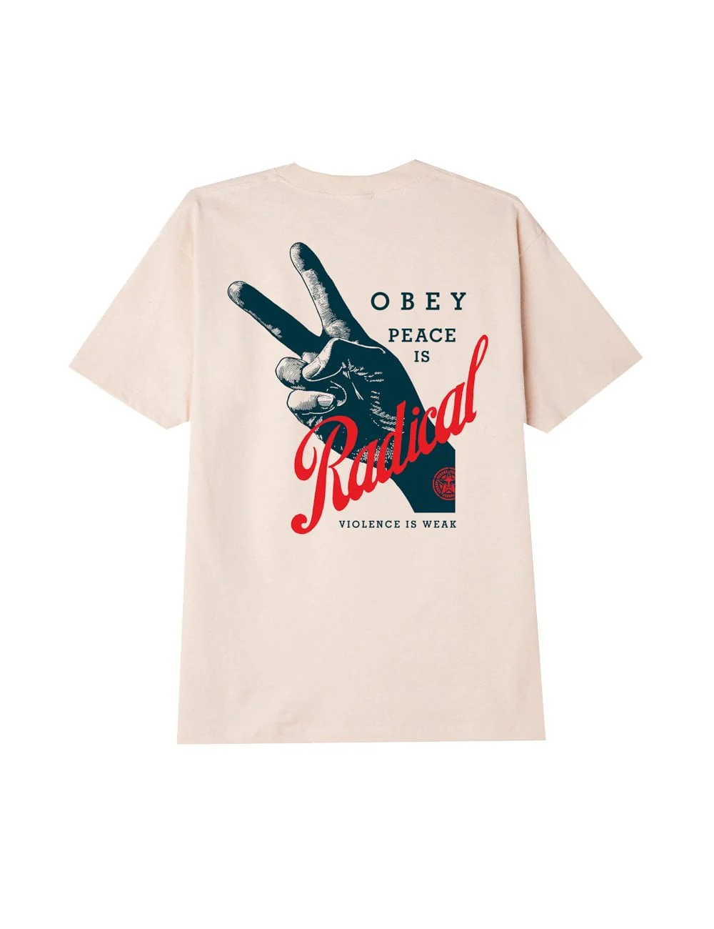 Radical Peace T-Shirt - Cream - Image 2