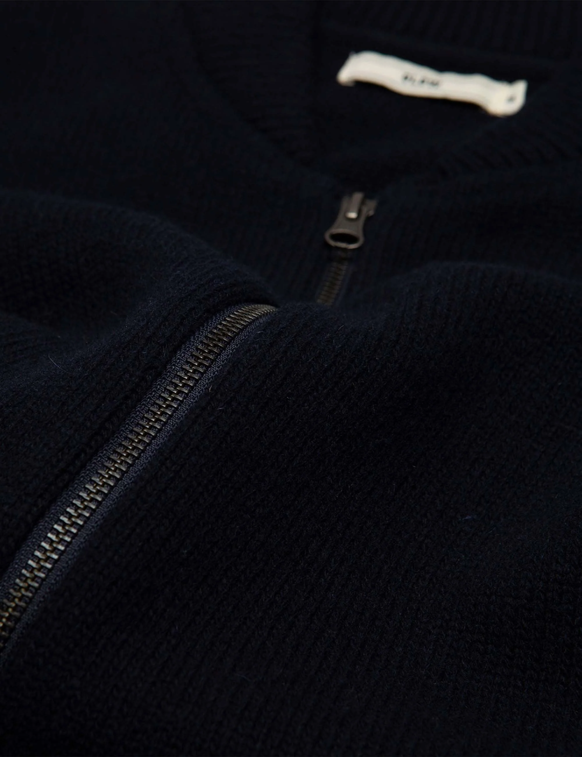 Allen Full Zip Knitted Top - Navy - Image 6