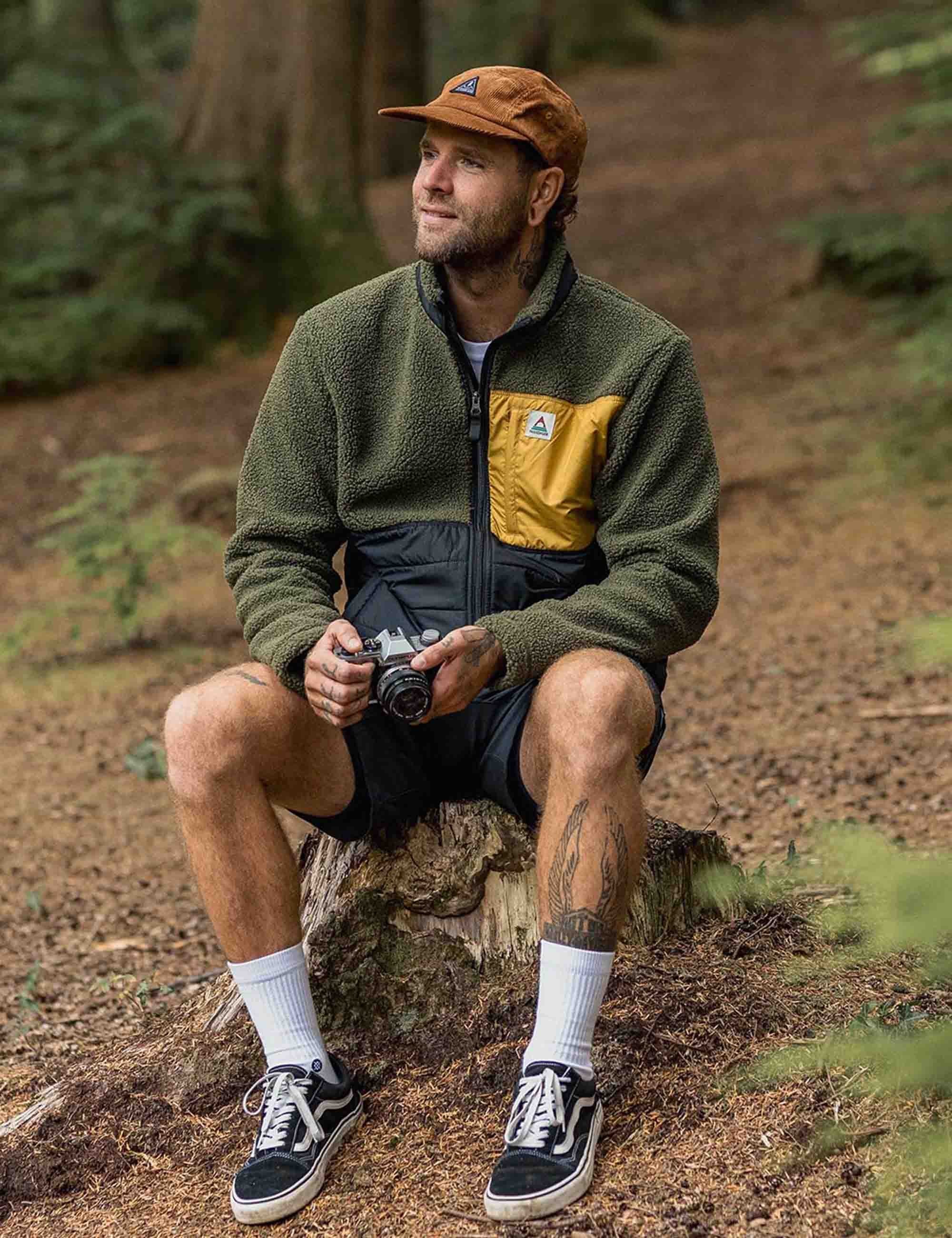 Born Explorer Lined Fleece Jacket - Khaki - Image 3
