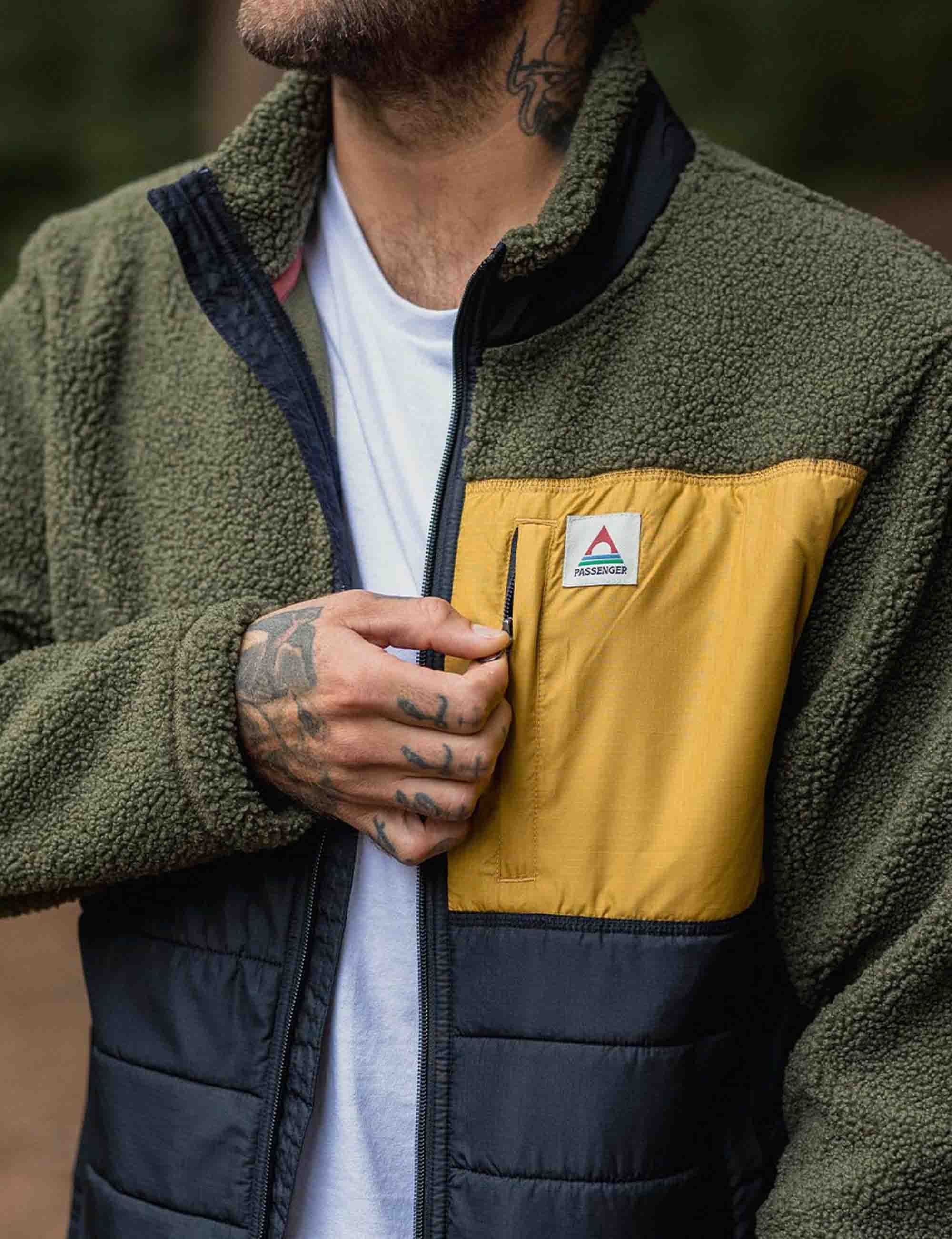 Born Explorer Lined Fleece Jacket - Khaki - Image 7
