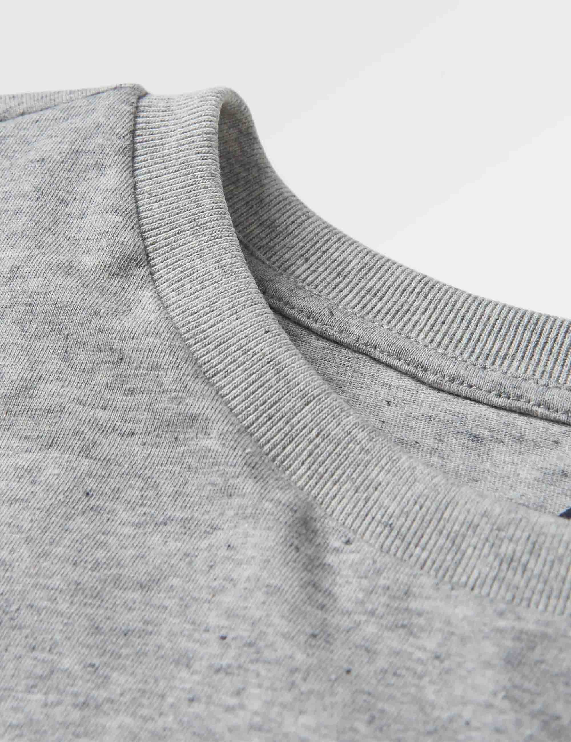 Escapism Recycled Cotton T-Shirt - Grey Marl - Image 6