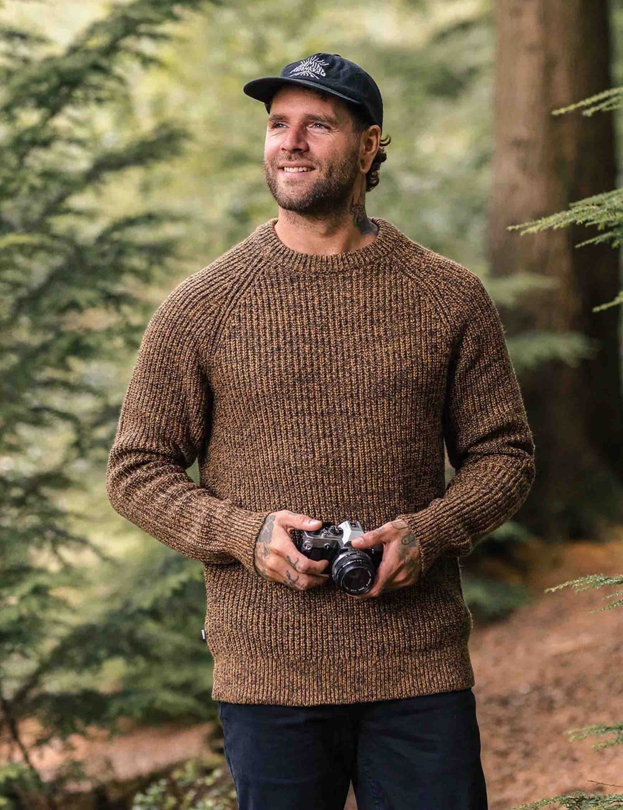 Fog Recycled Knitted Jumper - Dusty Ochre - Image 2
