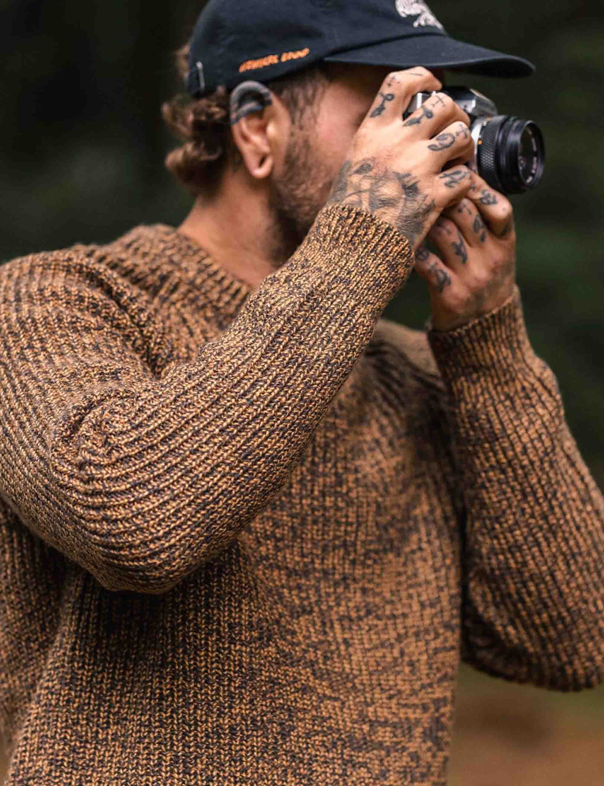 Fog Recycled Knitted Jumper - Dusty Ochre - Image 3