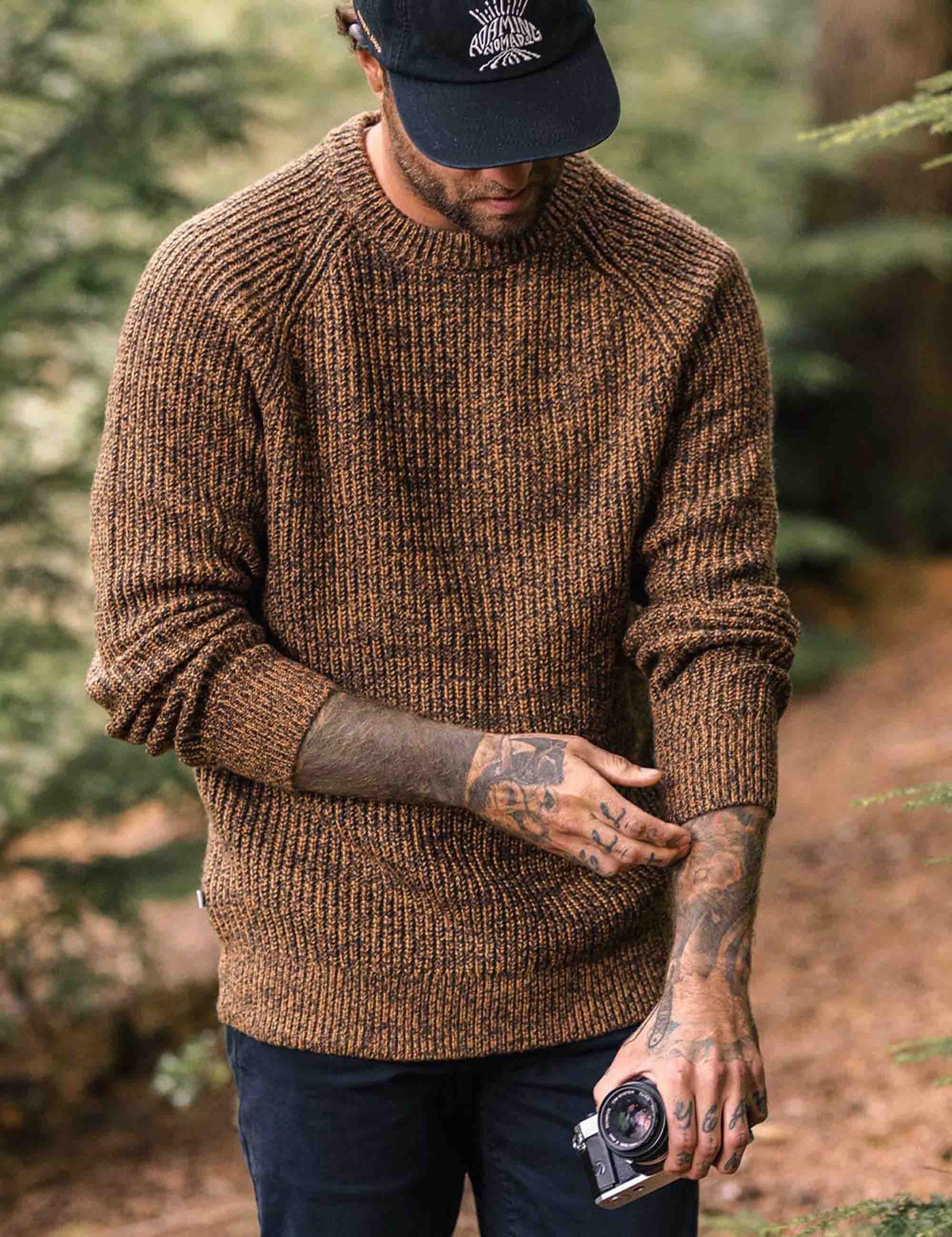 Fog Recycled Knitted Jumper - Dusty Ochre - Image 5