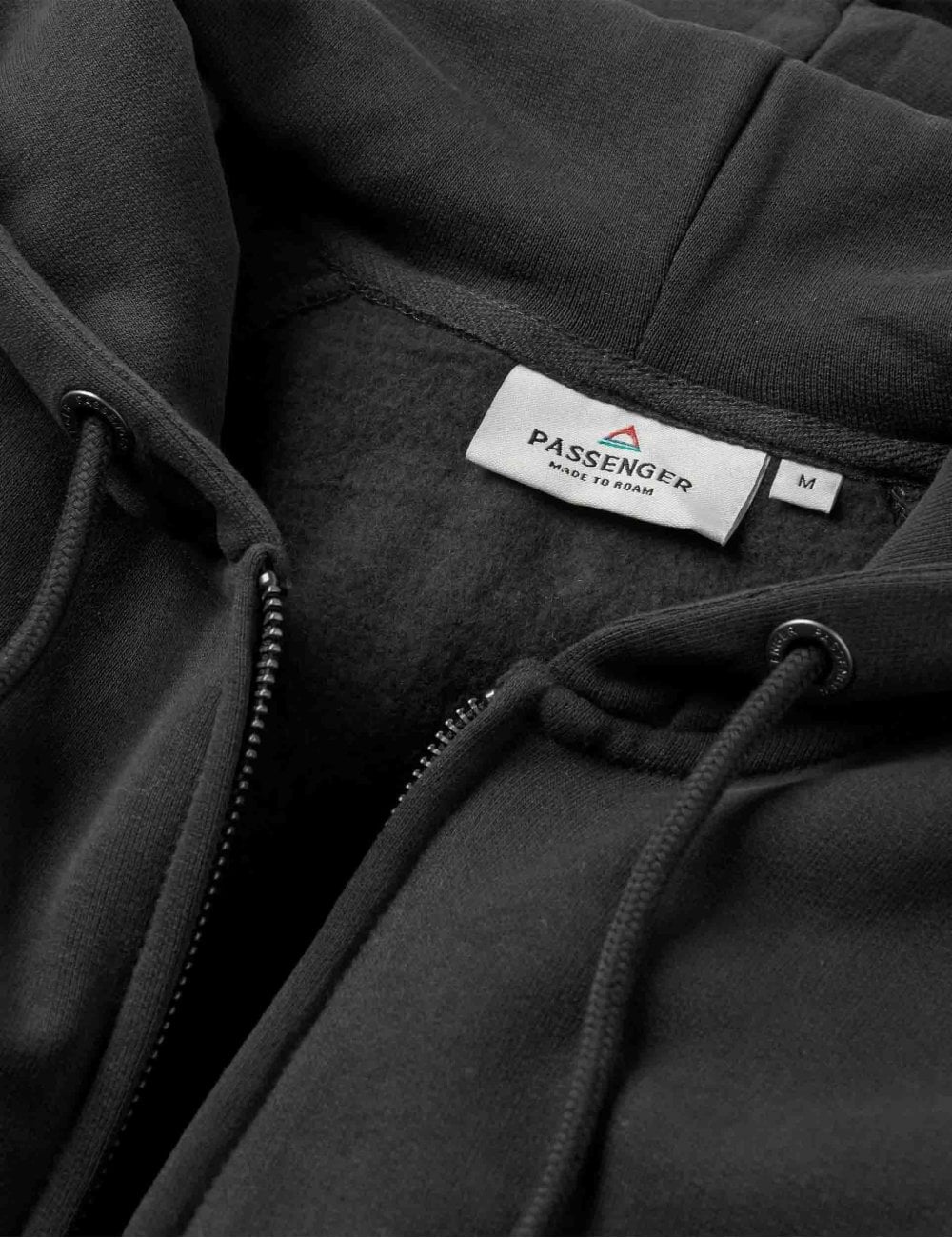 Heritage Recycled Cotton Full Zip Hooded Sweat - Black - Image 2