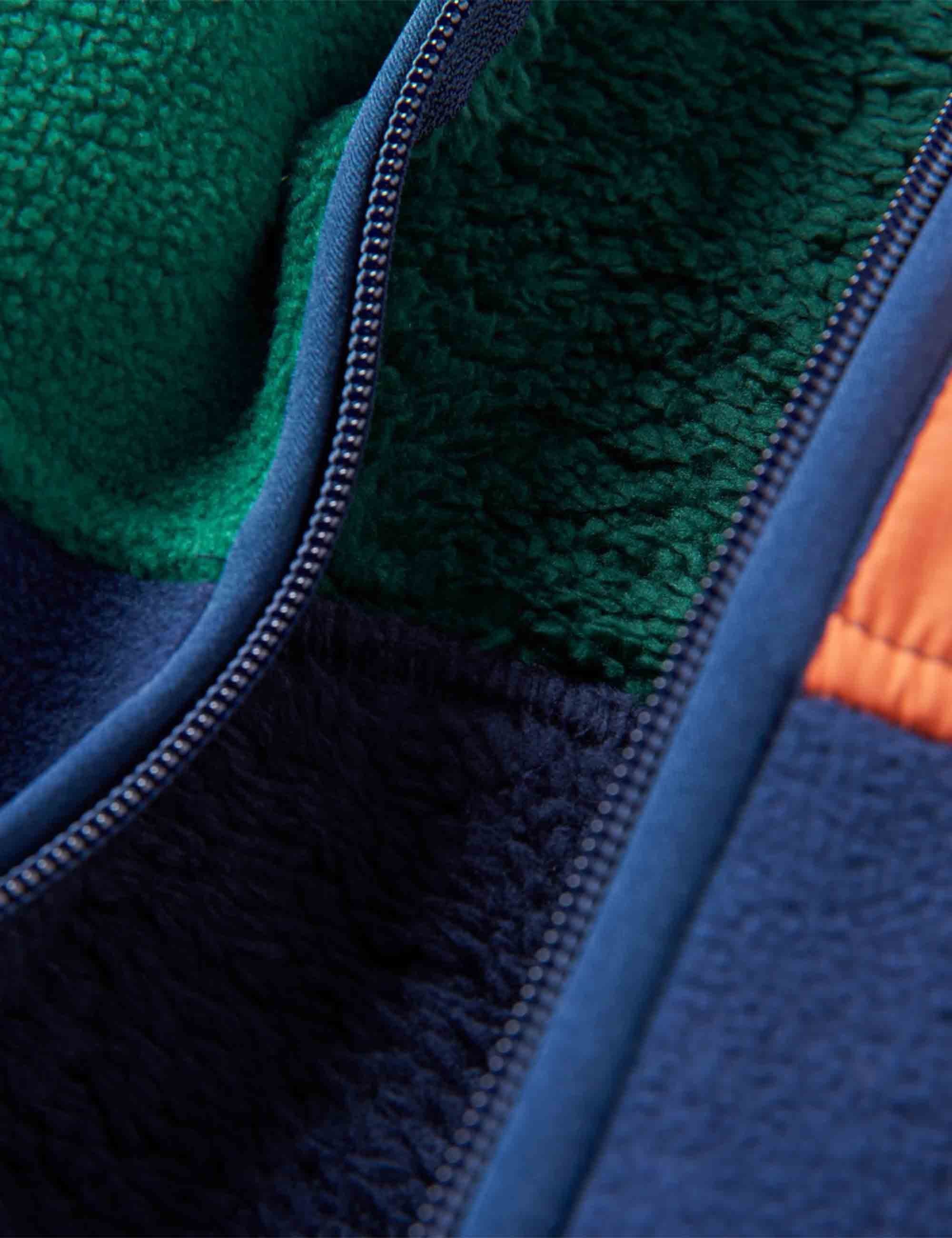 Loch Hooded Polar Fleece - Rain Forest/Rich Navy - Image 4