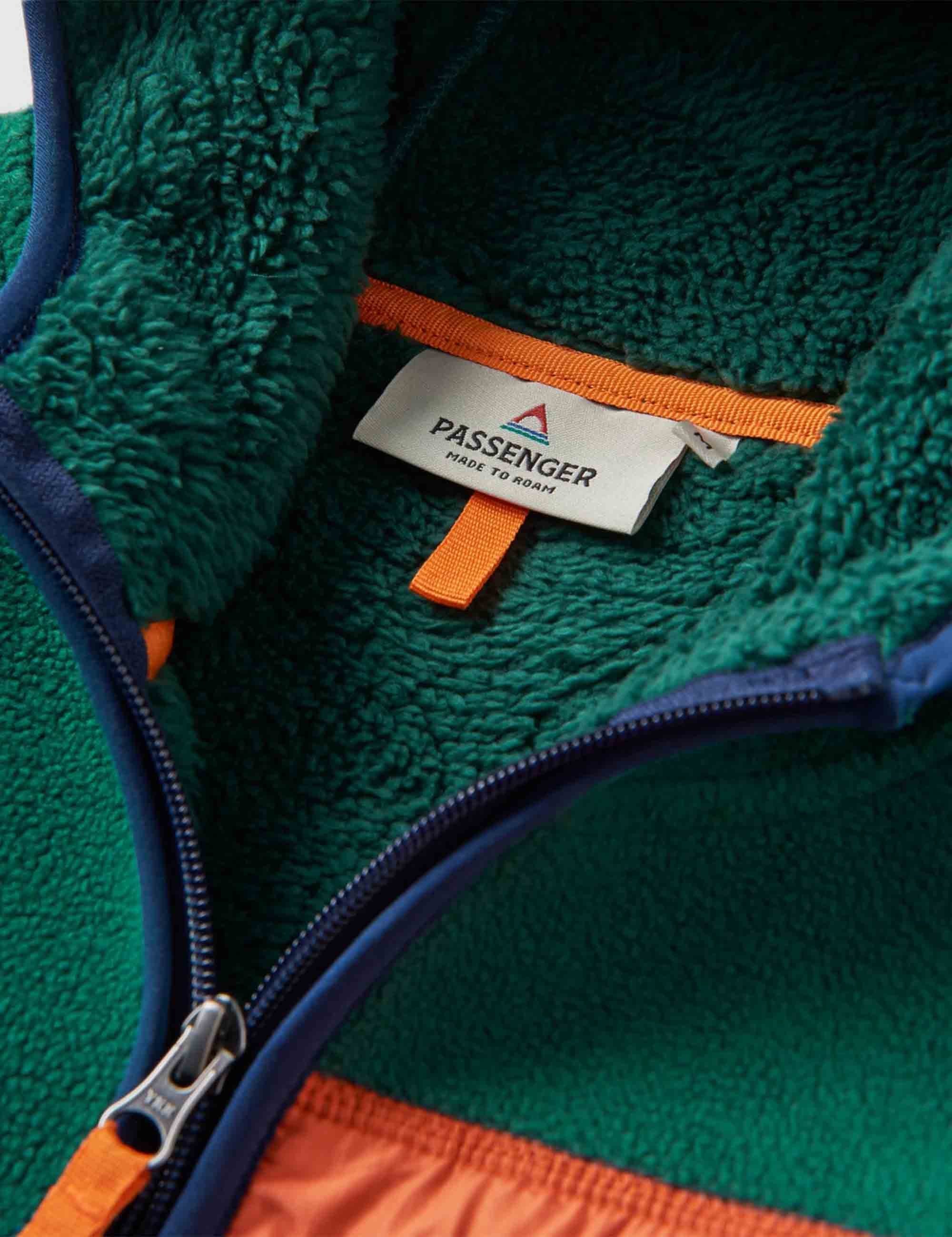 Loch Hooded Polar Fleece - Rain Forest/Rich Navy - Image 5