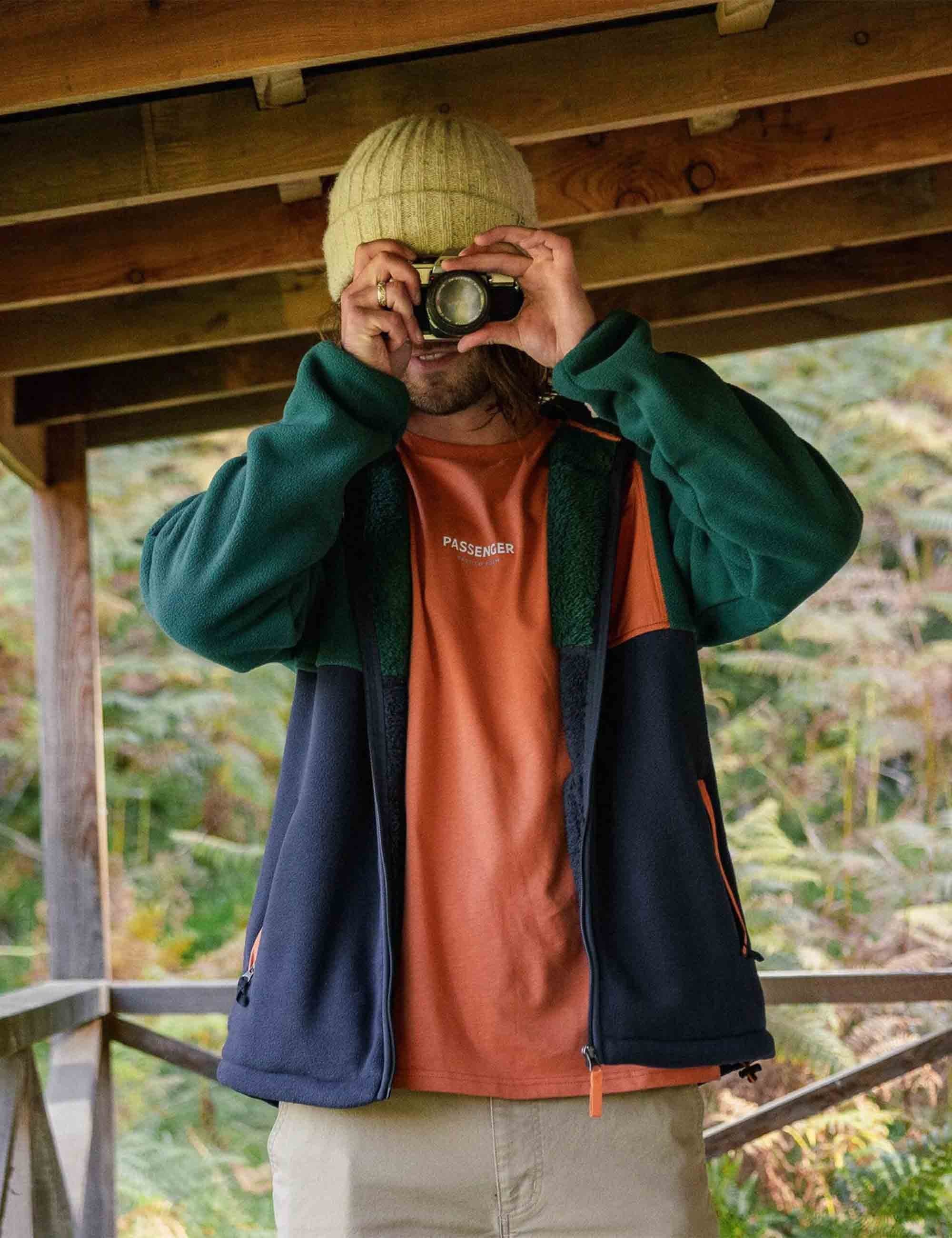 Loch Hooded Polar Fleece - Rain Forest/Rich Navy - Image 7