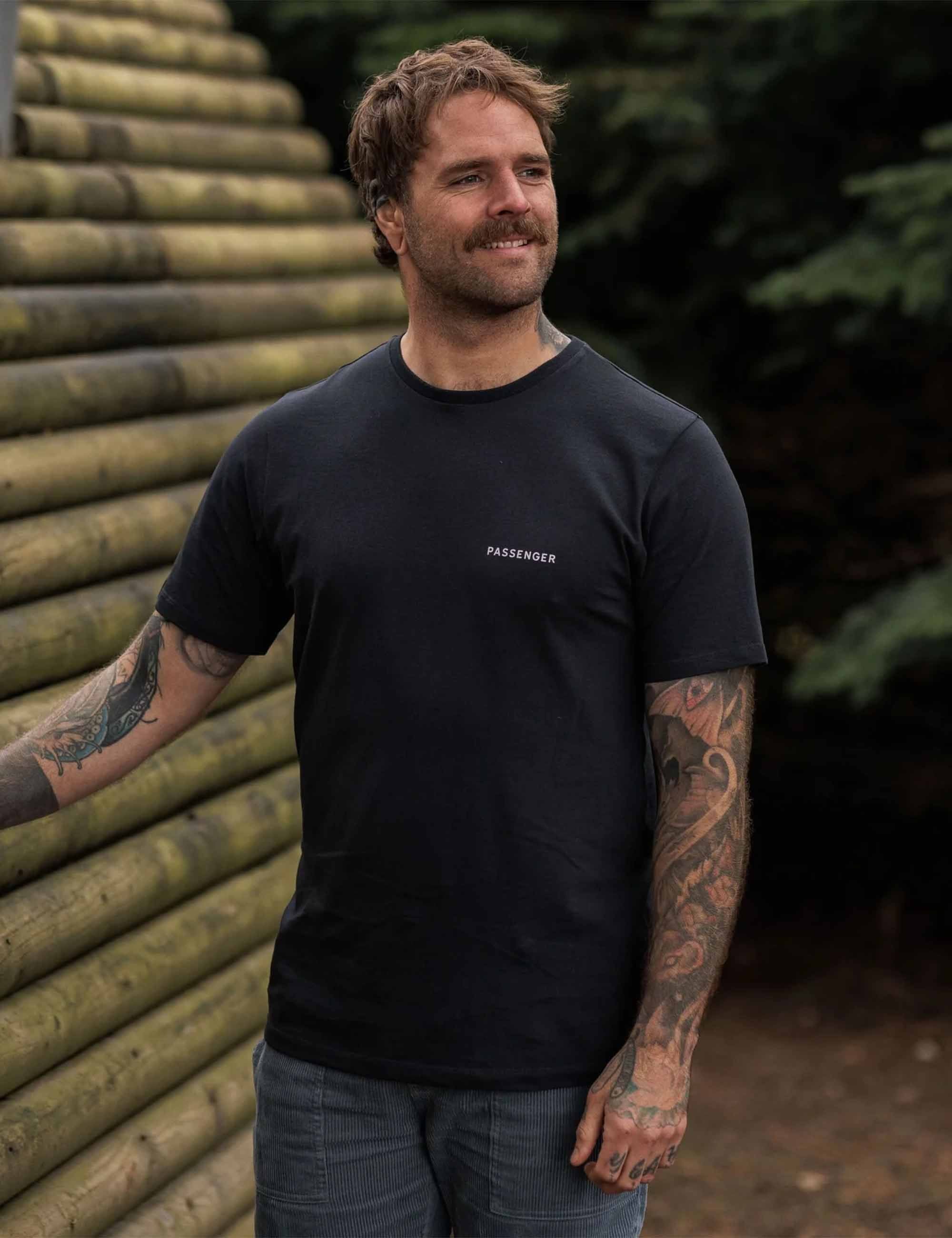Made To Roam Recycled Cotton T-Shirt - Black - Image 4