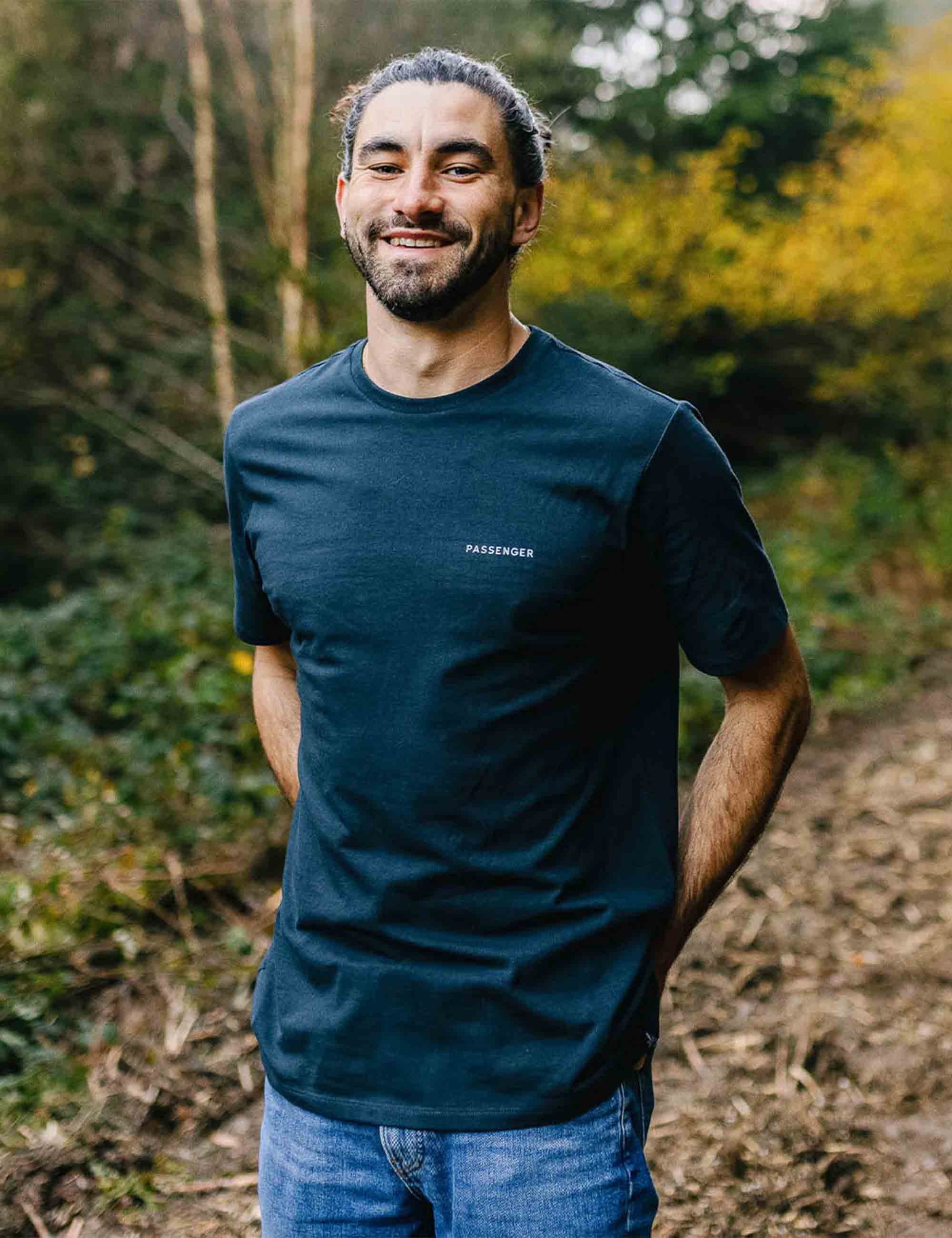 Made To Roam Recycled Cotton T-Shirt - Deep Navy - Image 4