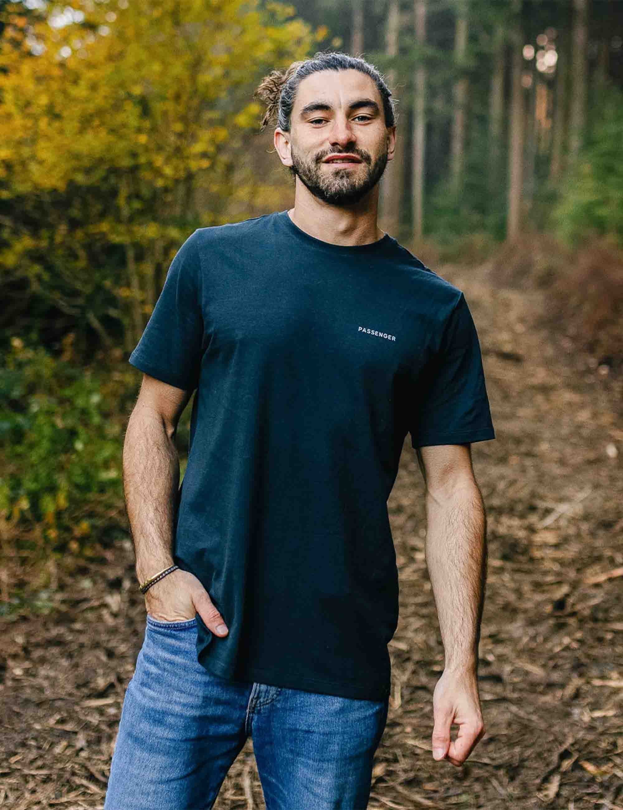 Made To Roam Recycled Cotton T-Shirt - Deep Navy - Image 5