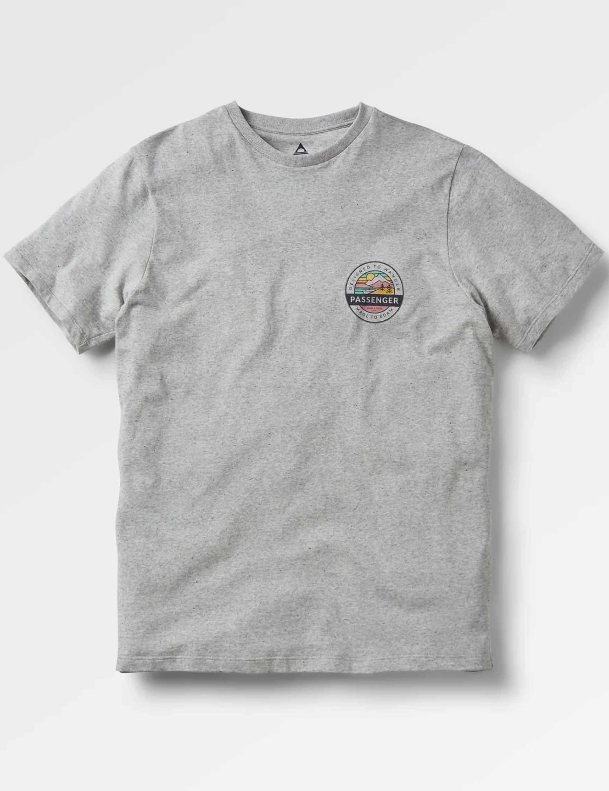 Odyssey Recycled Cotton T-Shirt - Grey Marl - Image 3