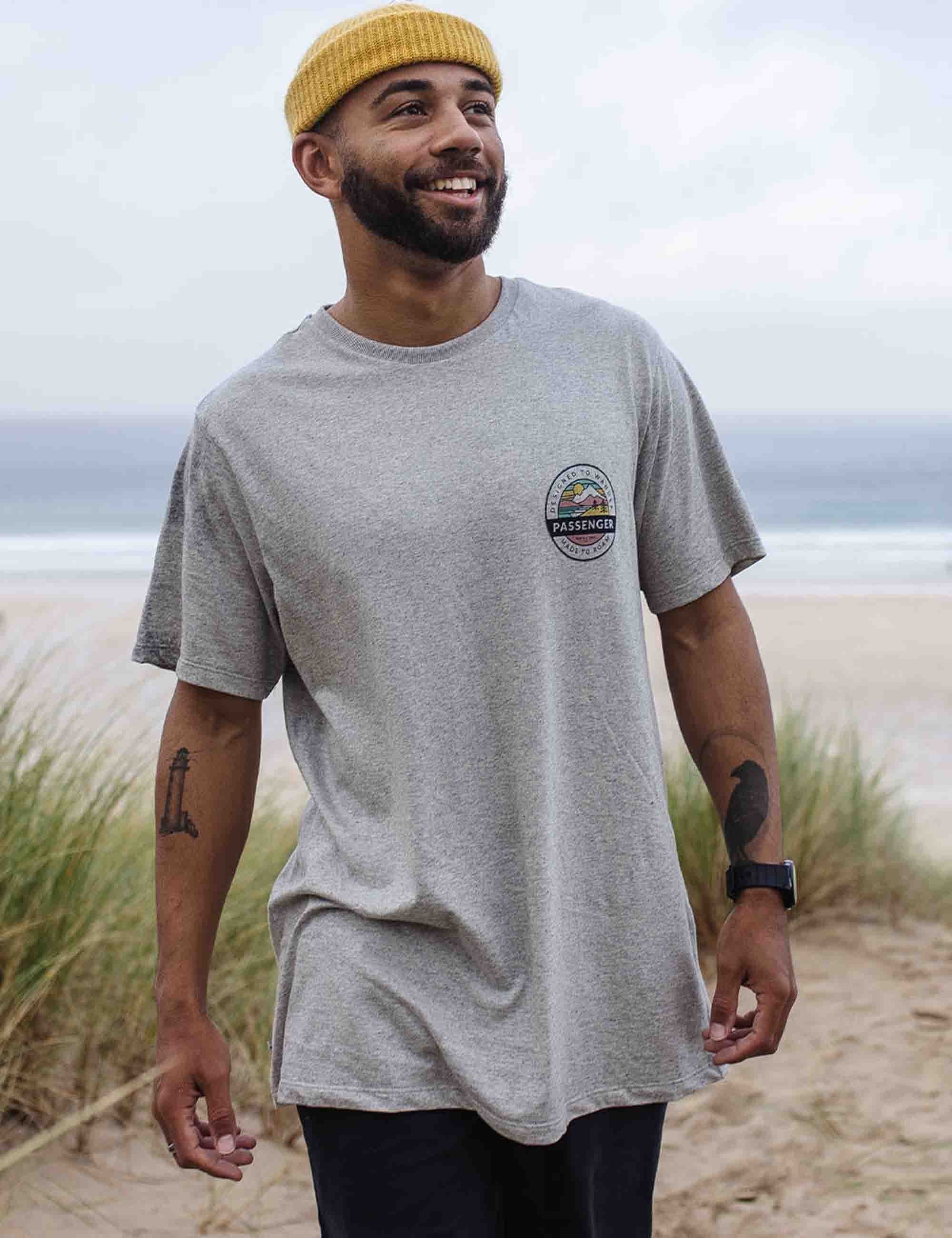 Odyssey Recycled Cotton T-Shirt - Grey Marl - Image 4