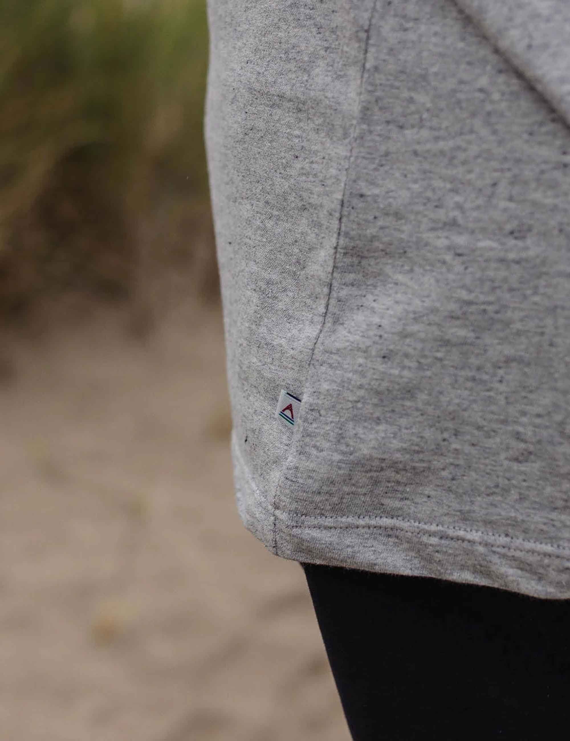 Odyssey Recycled Cotton T-Shirt - Grey Marl - Image 5