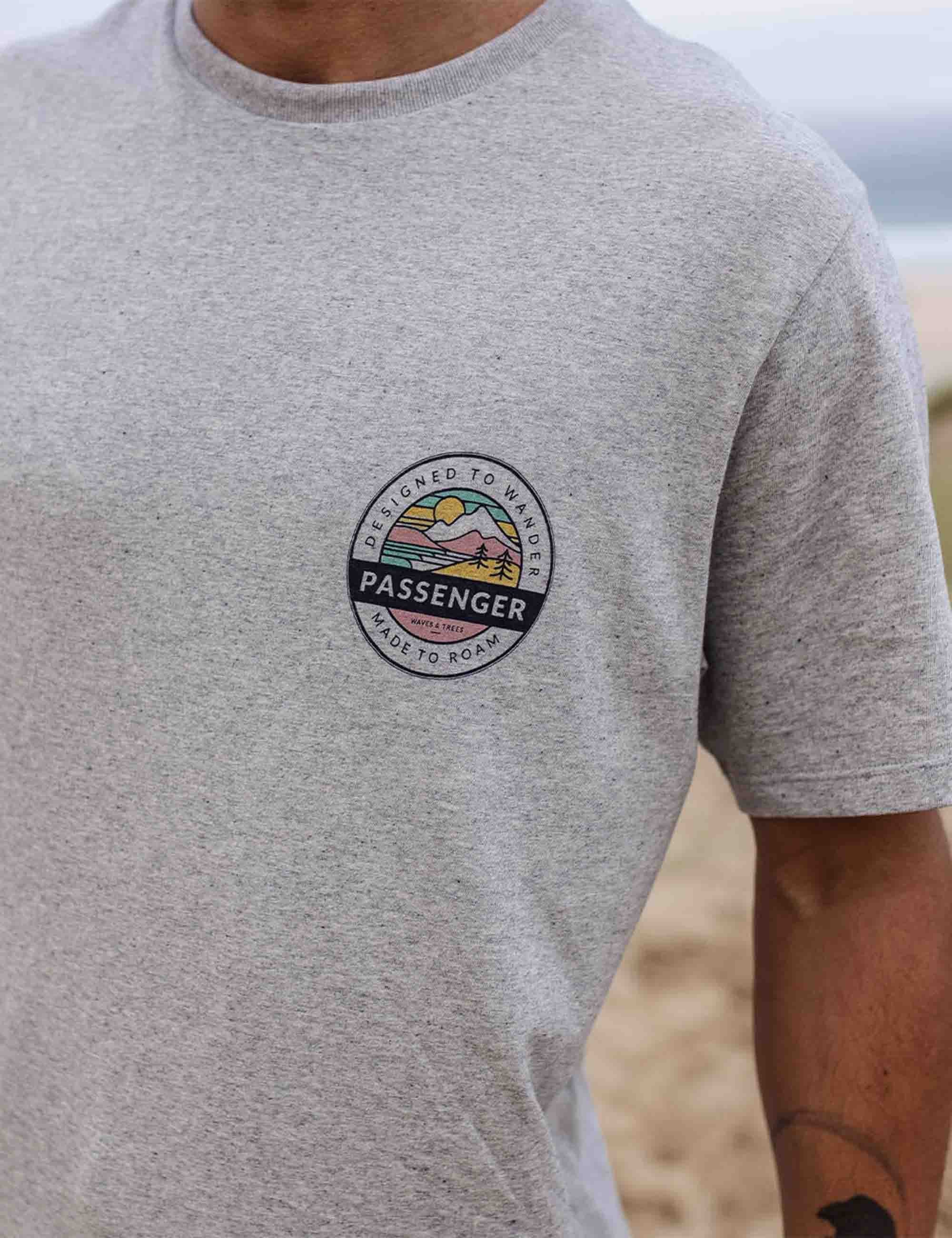 Odyssey Recycled Cotton T-Shirt - Grey Marl - Image 6