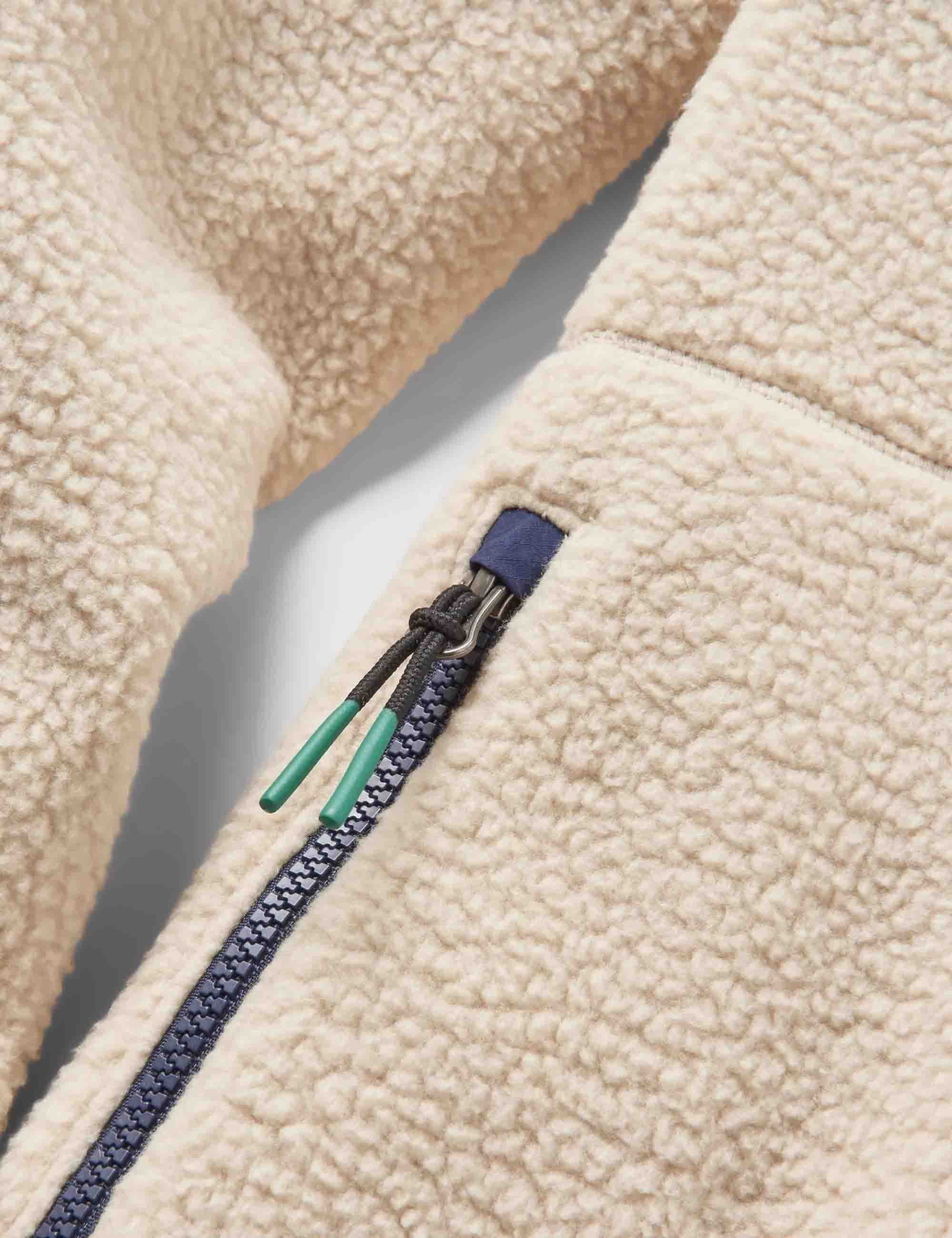 Offgrid 2.0 1/2 Zip Sherpa Fleece - Oatmeal/Navy - Image 4