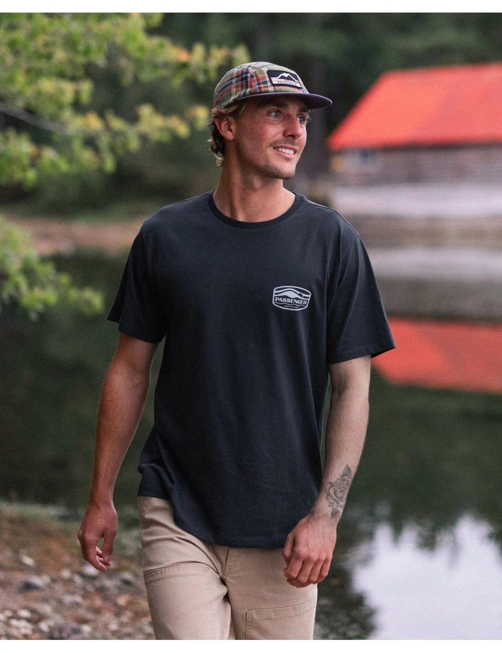 Rambler Organic Cotton T-Shirt - Black - Image 4