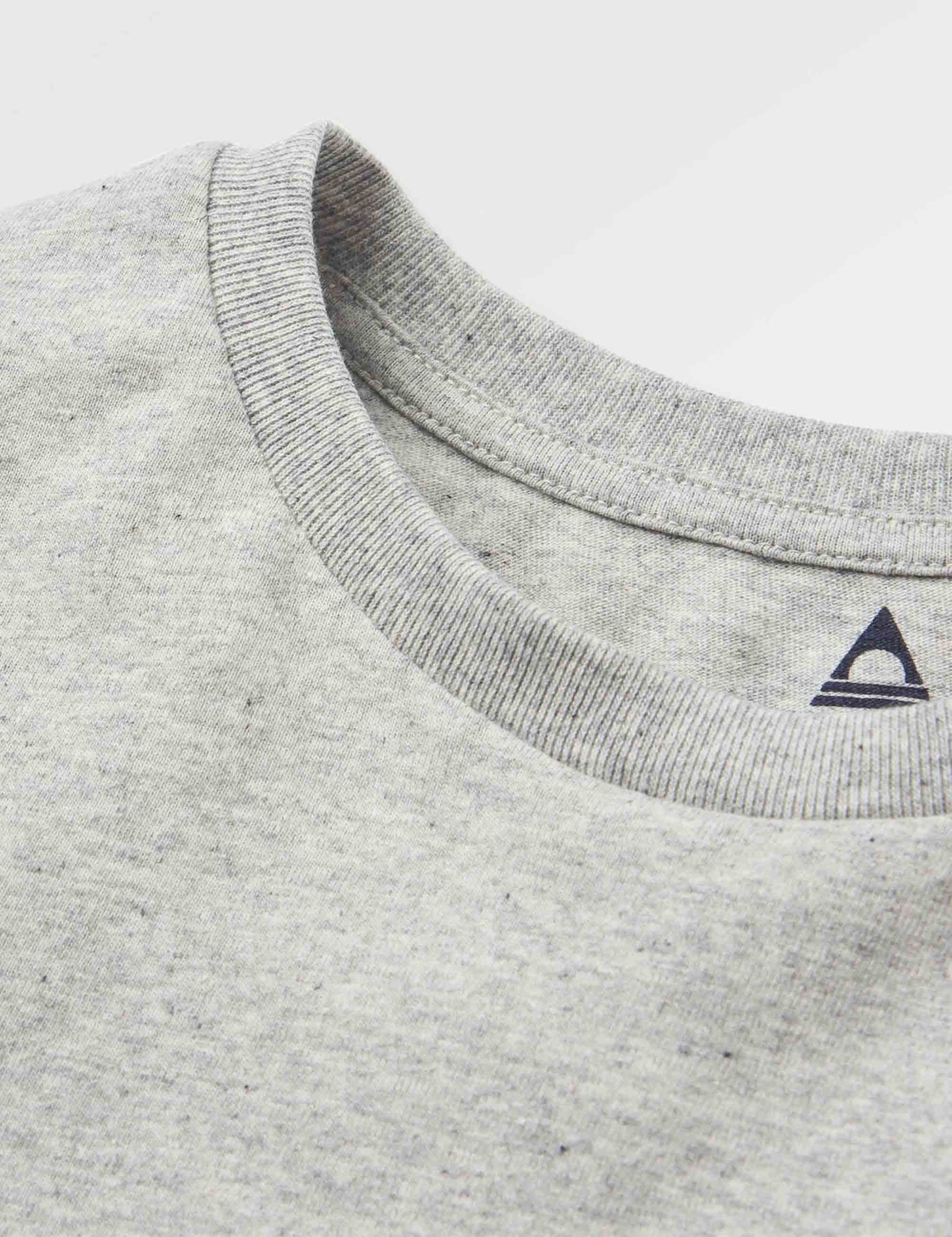 Roamer Recycled Cotton T-Shirt - Grey Marl - Image 5