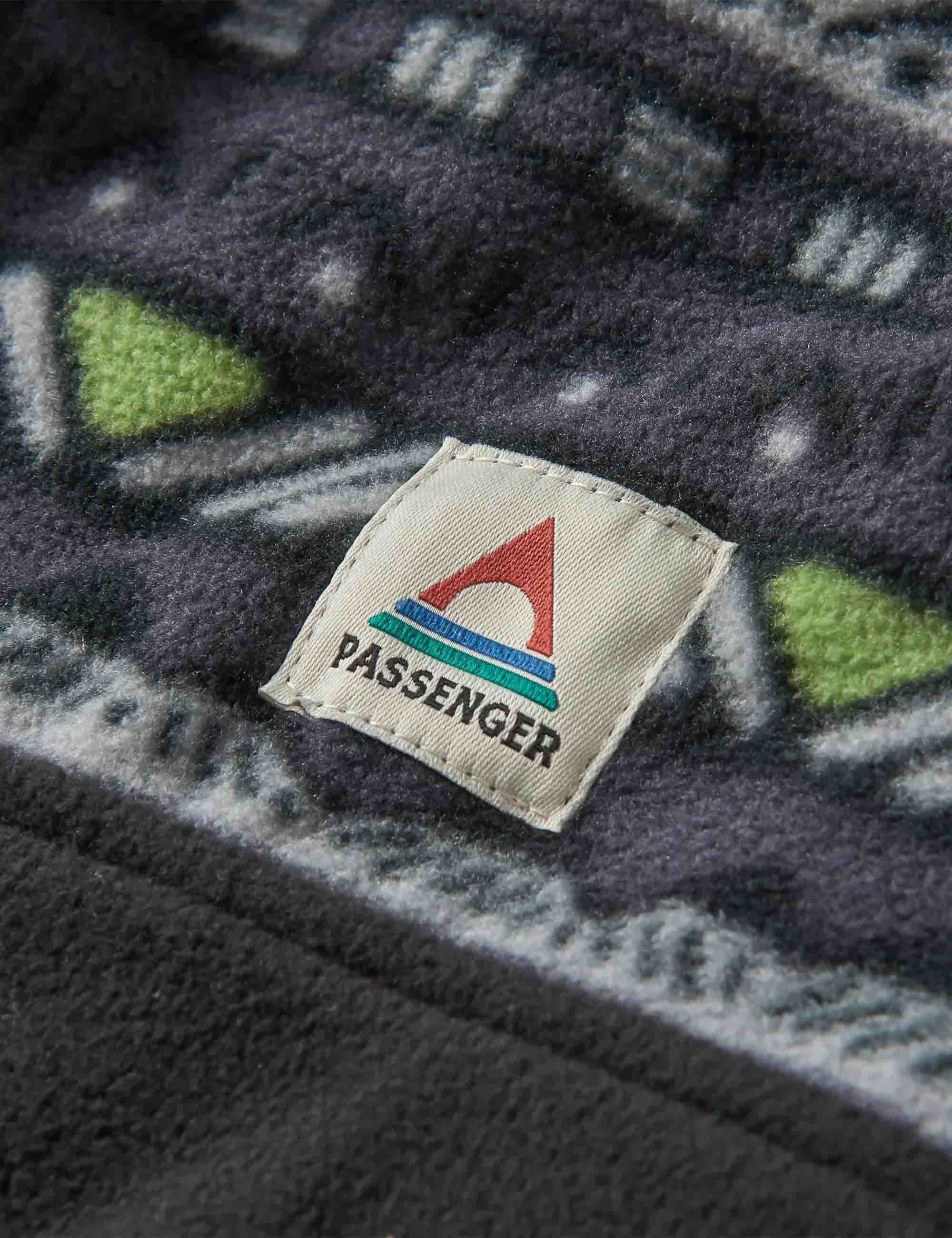 Set Off Polar 1/4 Zip Fleece - Mountain Geo Charcoal - Image 4