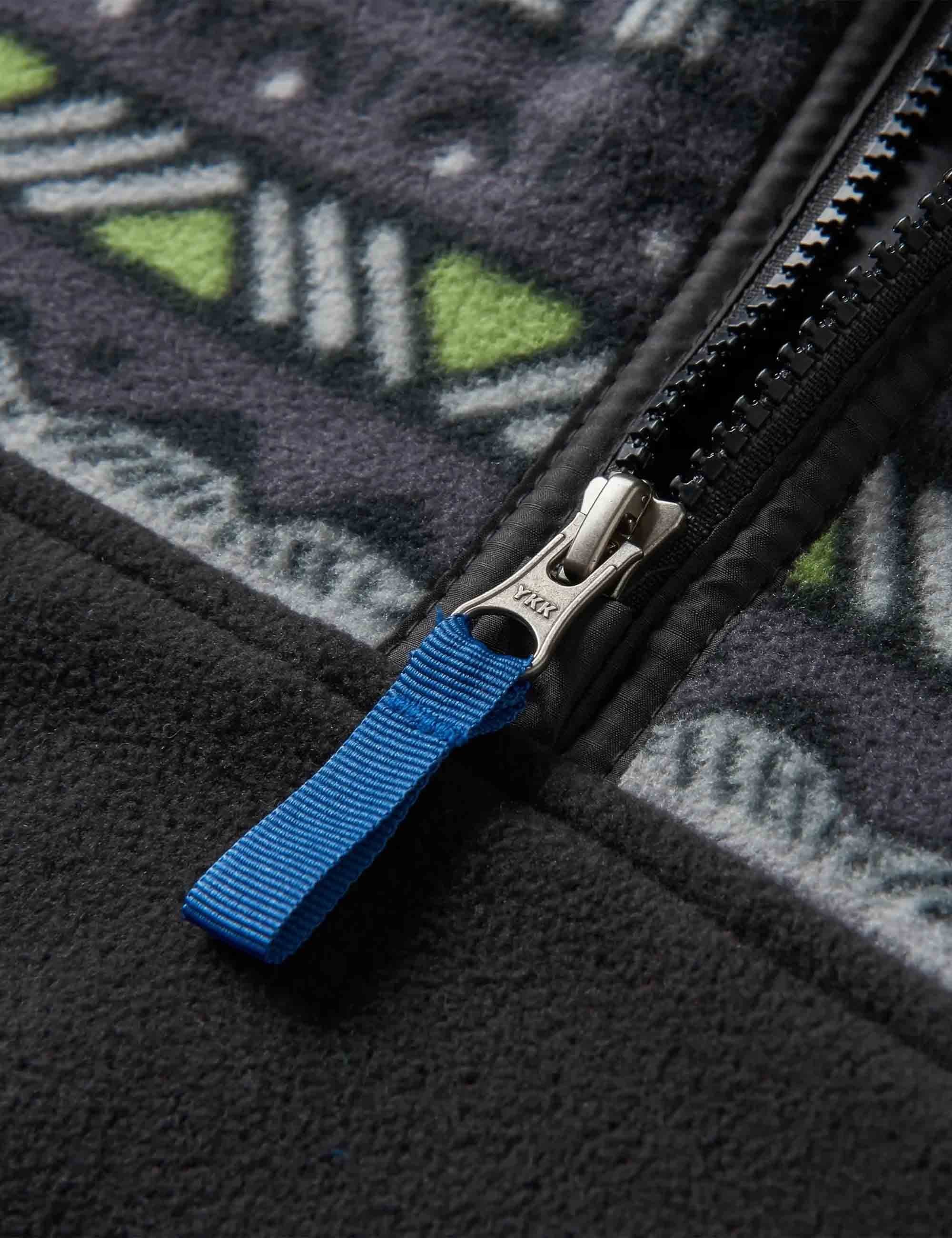Set Off Polar 1/4 Zip Fleece - Mountain Geo Charcoal - Image 6
