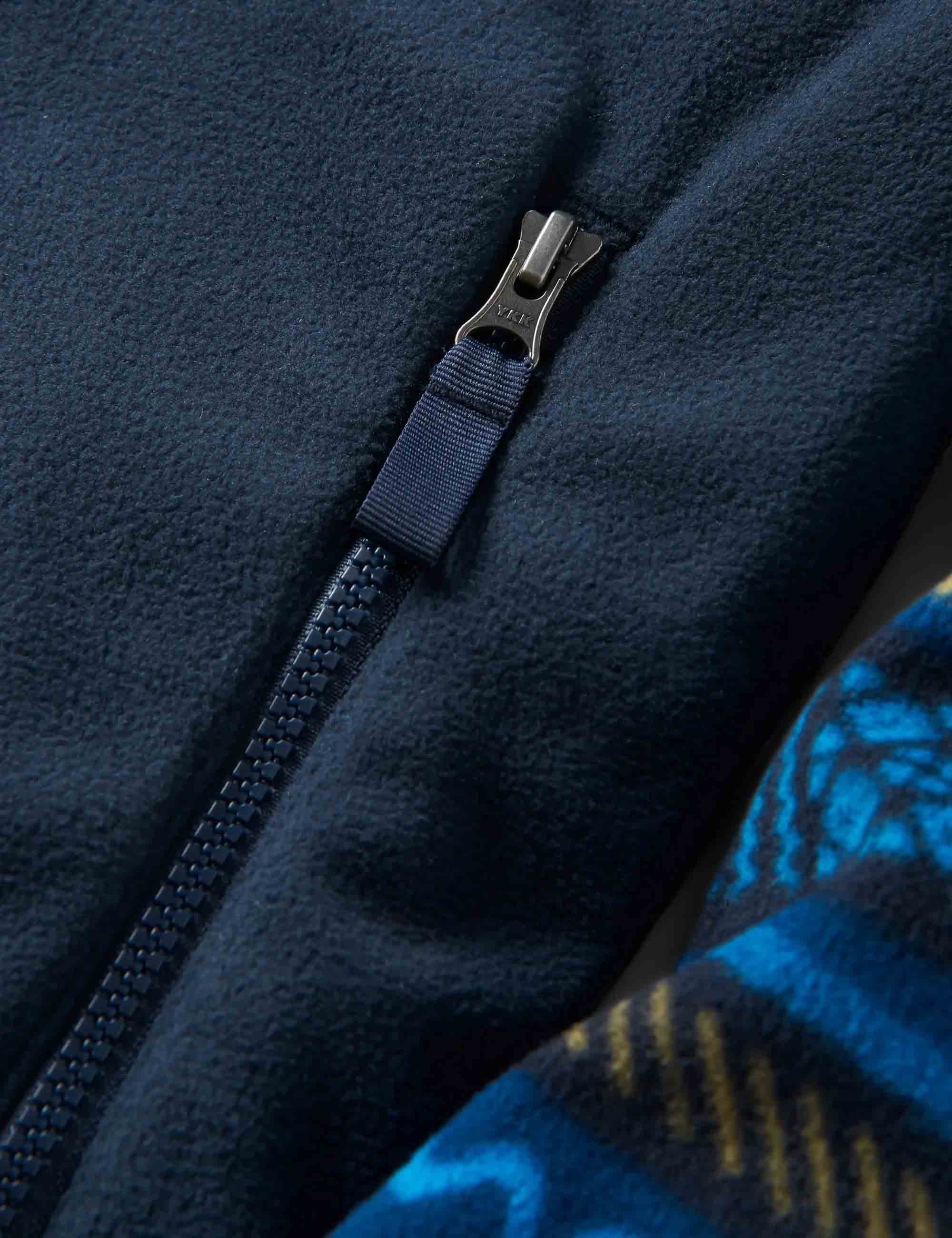 Set Off Polar 1/4 Zip Fleece - Patchwork Stripe/Tidal Blue - Image 4