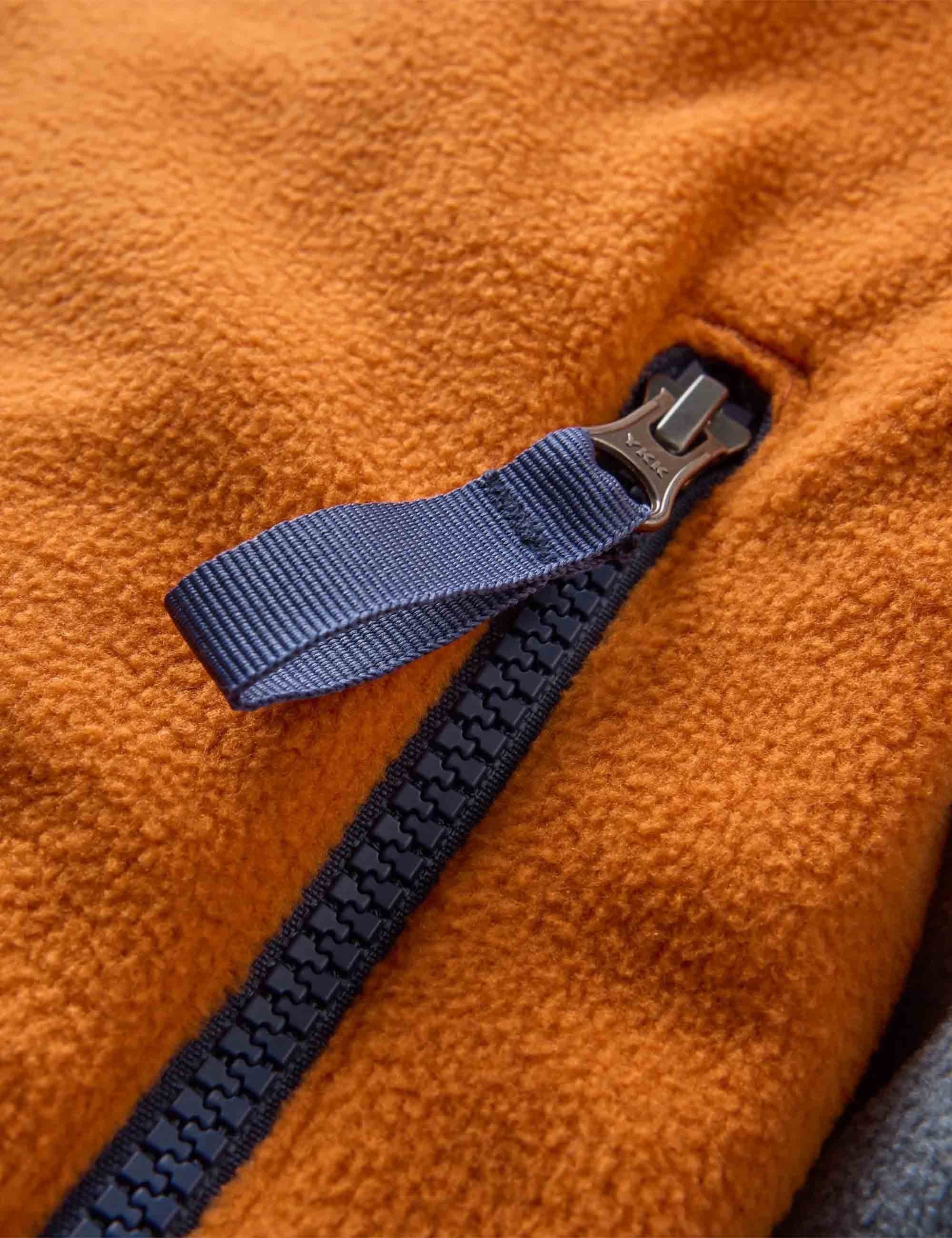 Set Off Polar 1/4 Zip Fleece - Sunset Orange/Storm Grey - Image 3