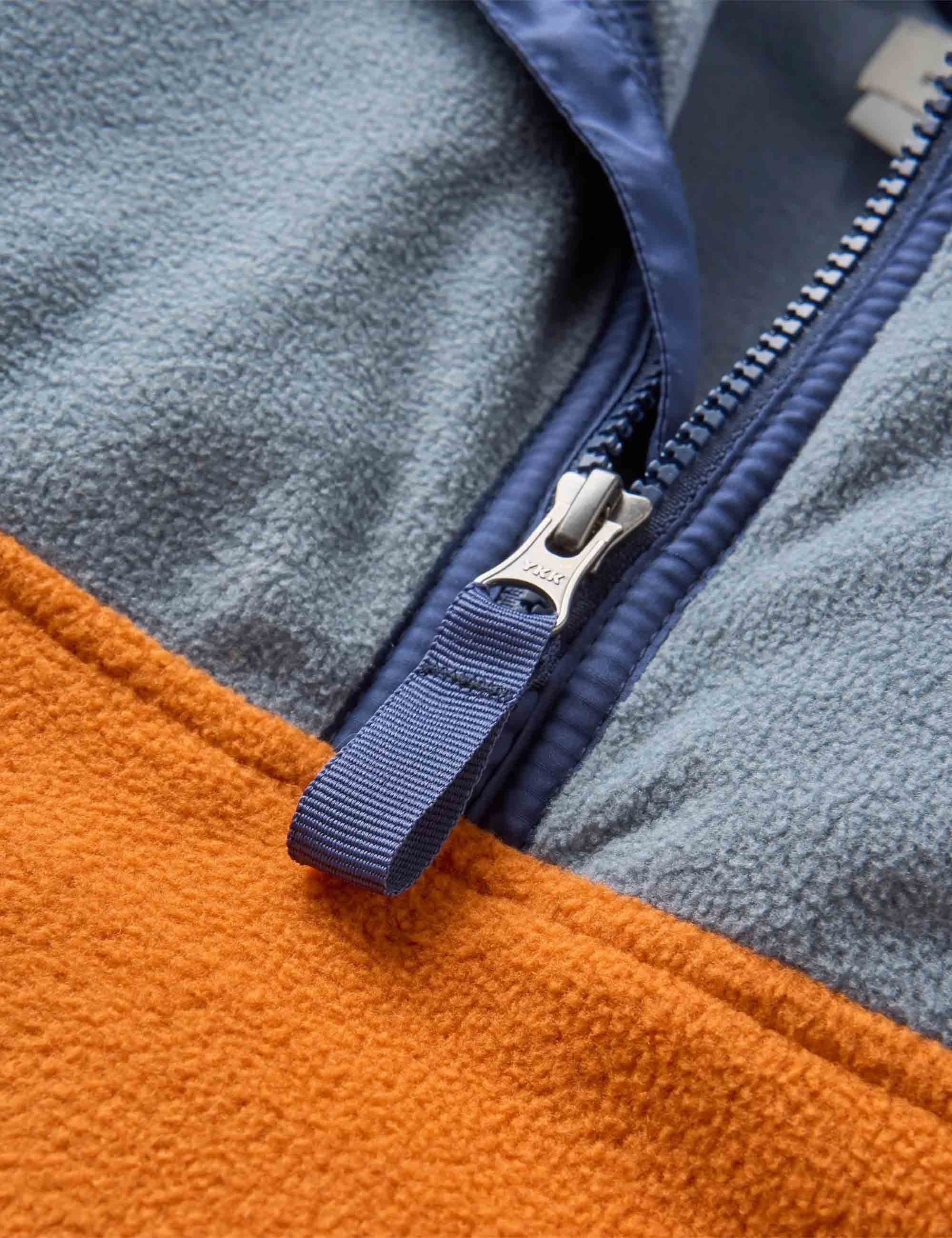 Set Off Polar 1/4 Zip Fleece - Sunset Orange/Storm Grey - Image 4