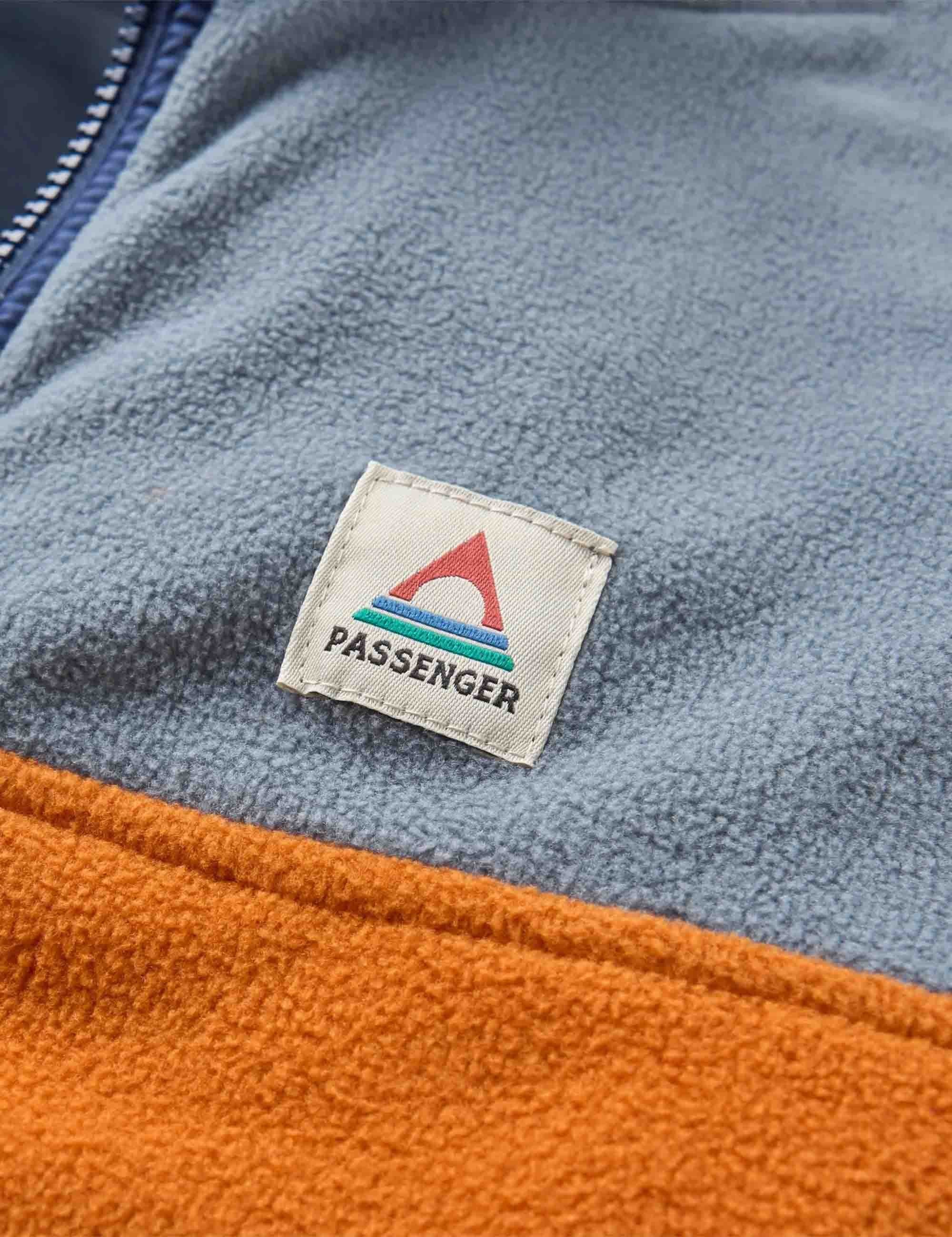 Set Off Polar 1/4 Zip Fleece - Sunset Orange/Storm Grey - Image 5