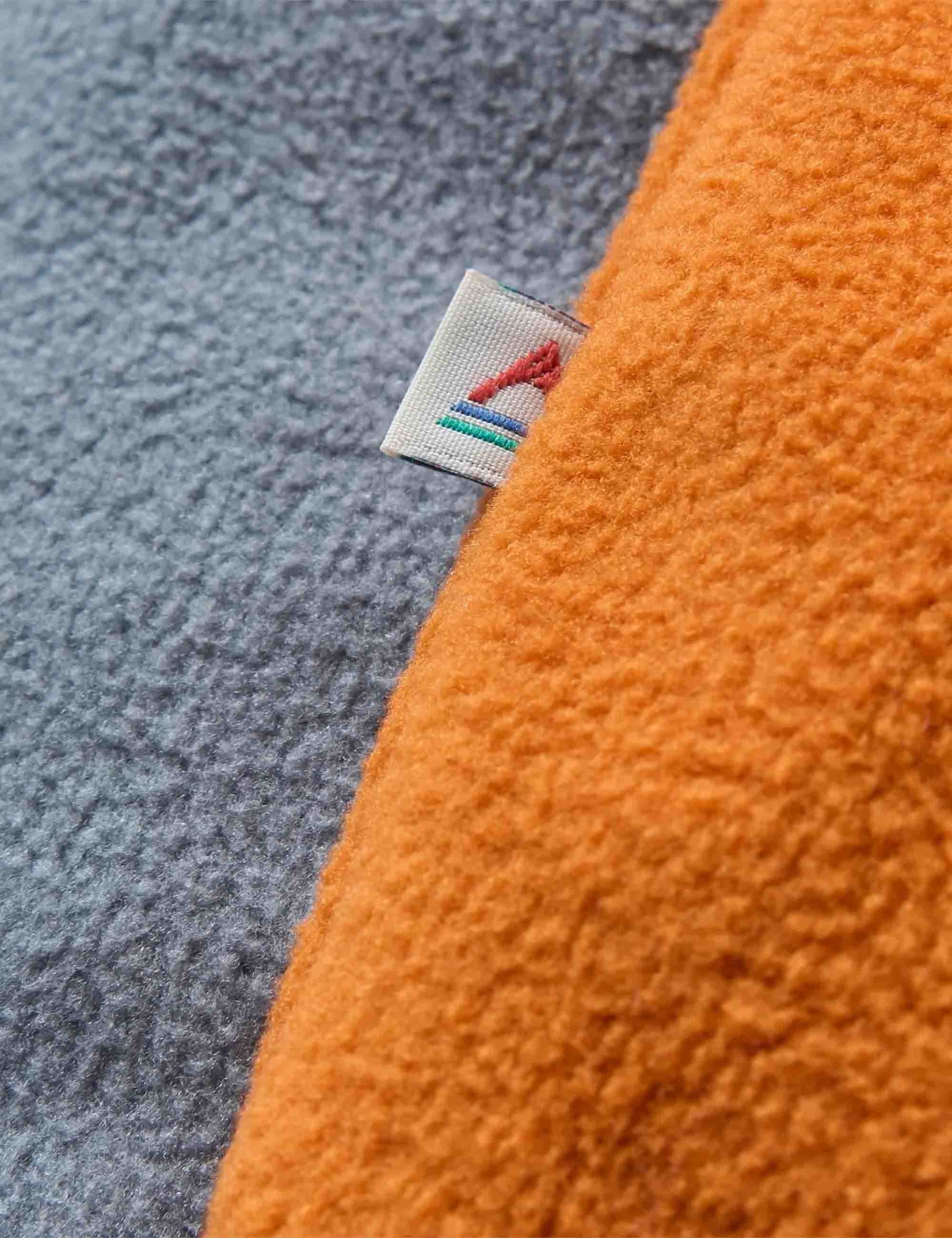 Set Off Polar 1/4 Zip Fleece - Sunset Orange/Storm Grey - Image 6