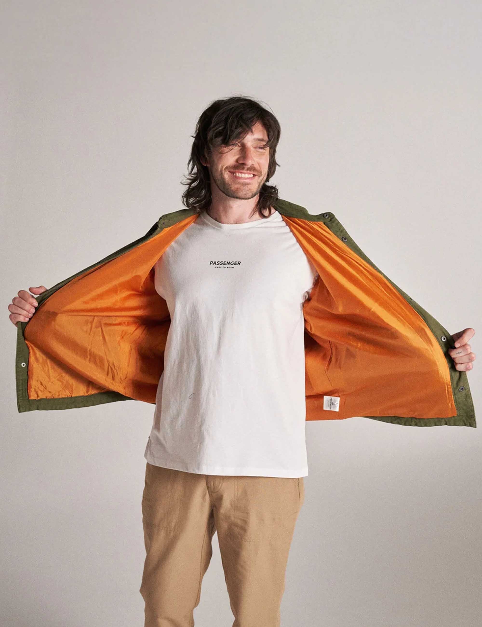 Taranaki Canvas Quilted Overshirt - Khaki - Image 7