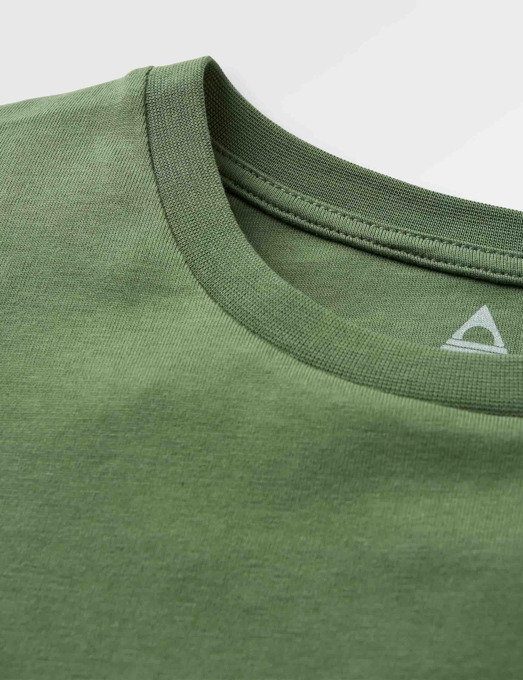 Trees Organic Cotton T-Shirt - Wild Green - Image 4