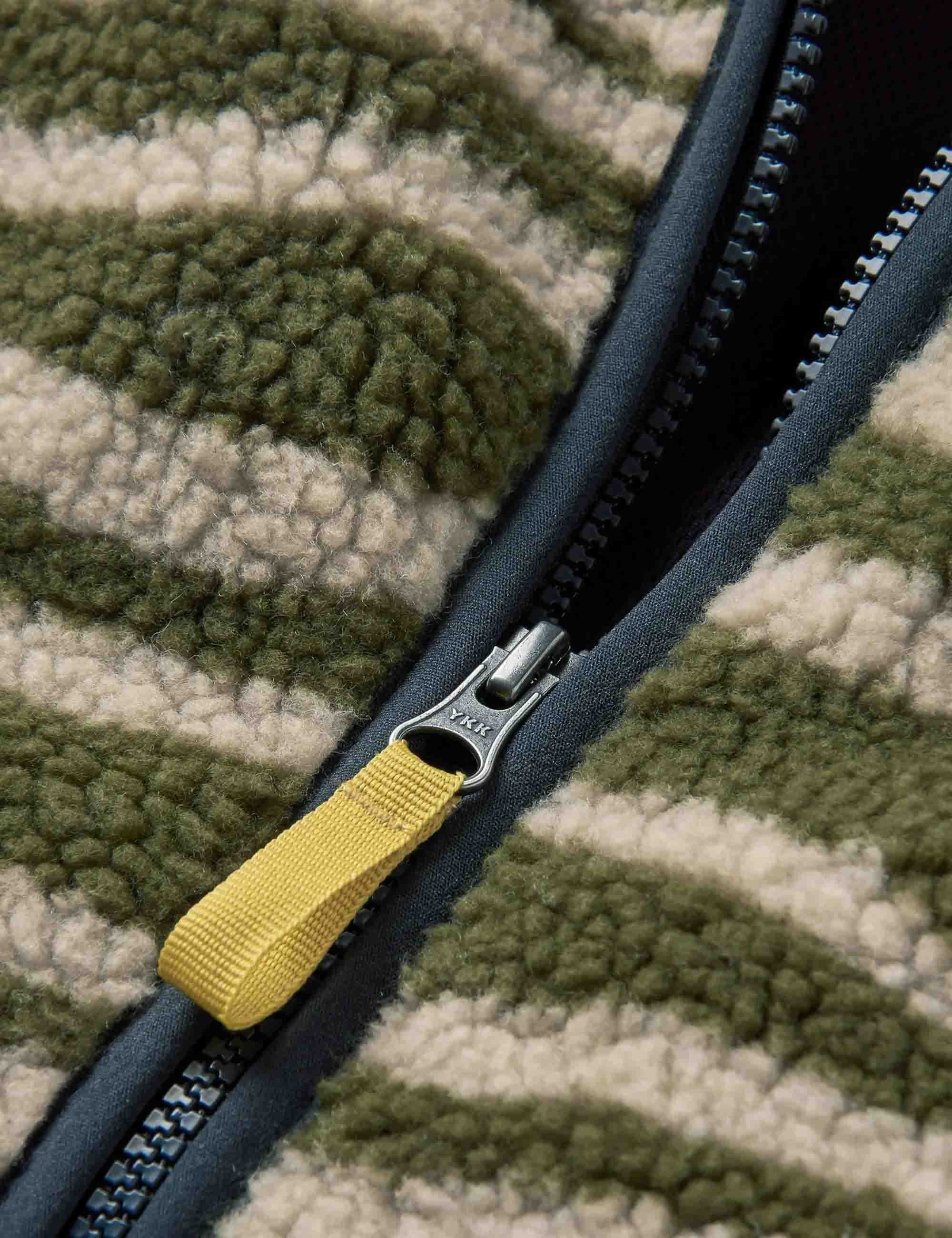 Trekker Deep-Pile Sherpa Fleece Jacket - Strata Khaki - Image 3