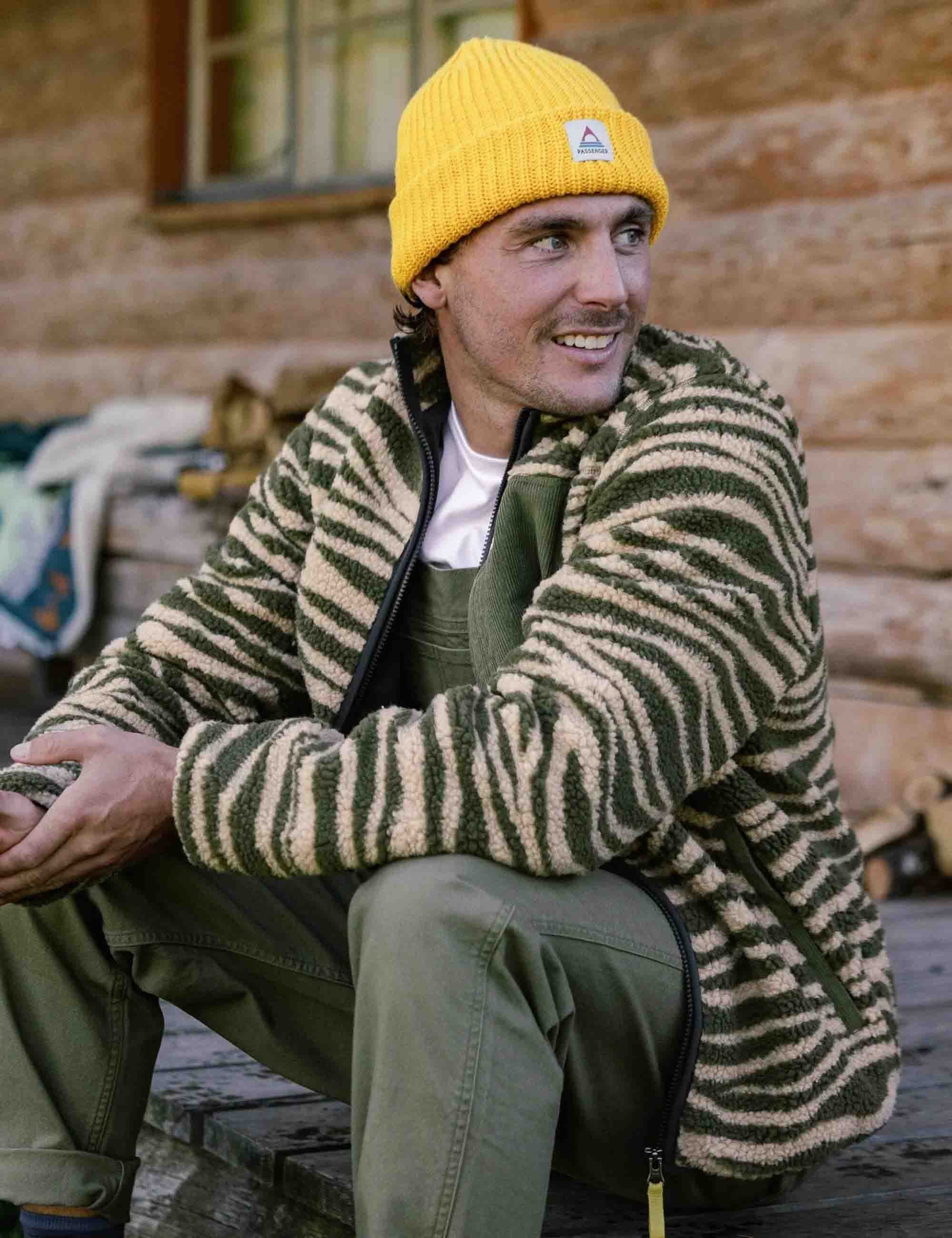 Trekker Deep-Pile Sherpa Fleece Jacket - Strata Khaki - Image 4