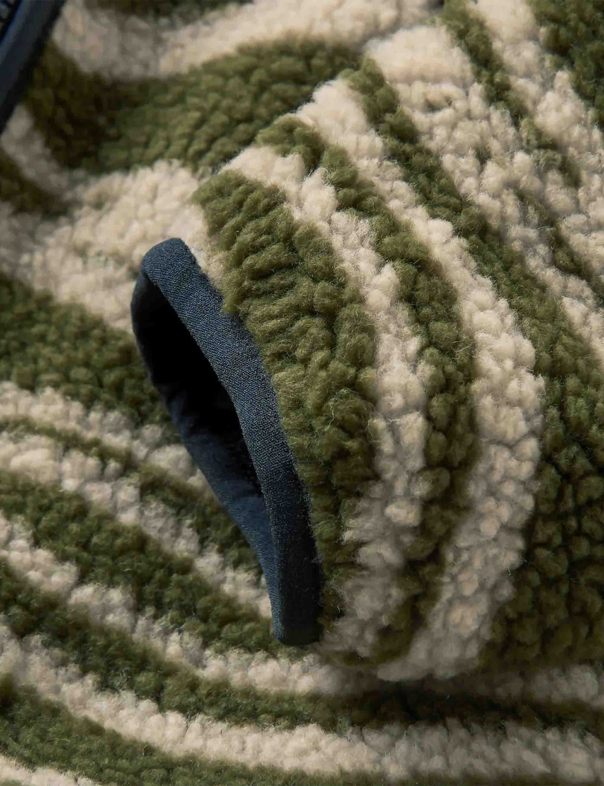 Trekker Deep-Pile Sherpa Fleece Jacket - Strata Khaki - Image 5