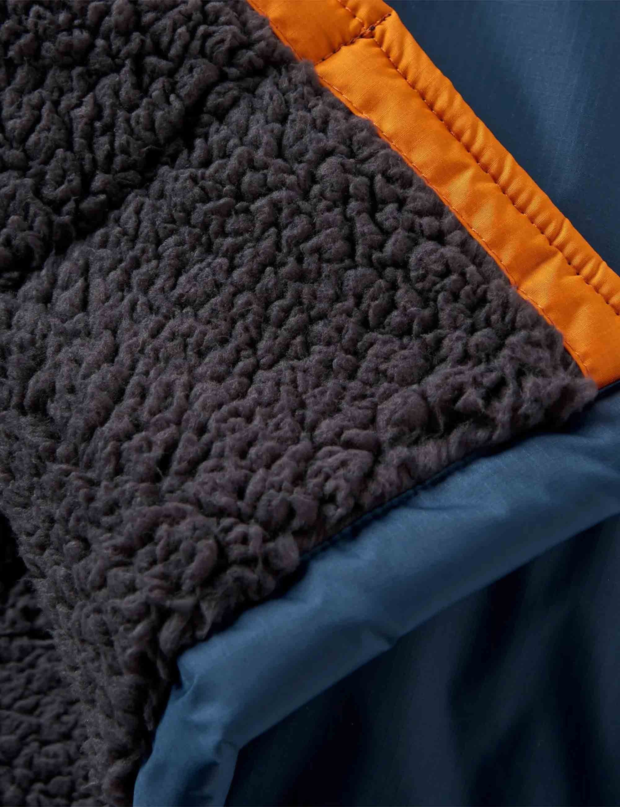 Waves Sherpa Lined Changing Robe - Sunrise Orange/Rich Navy - Image 6