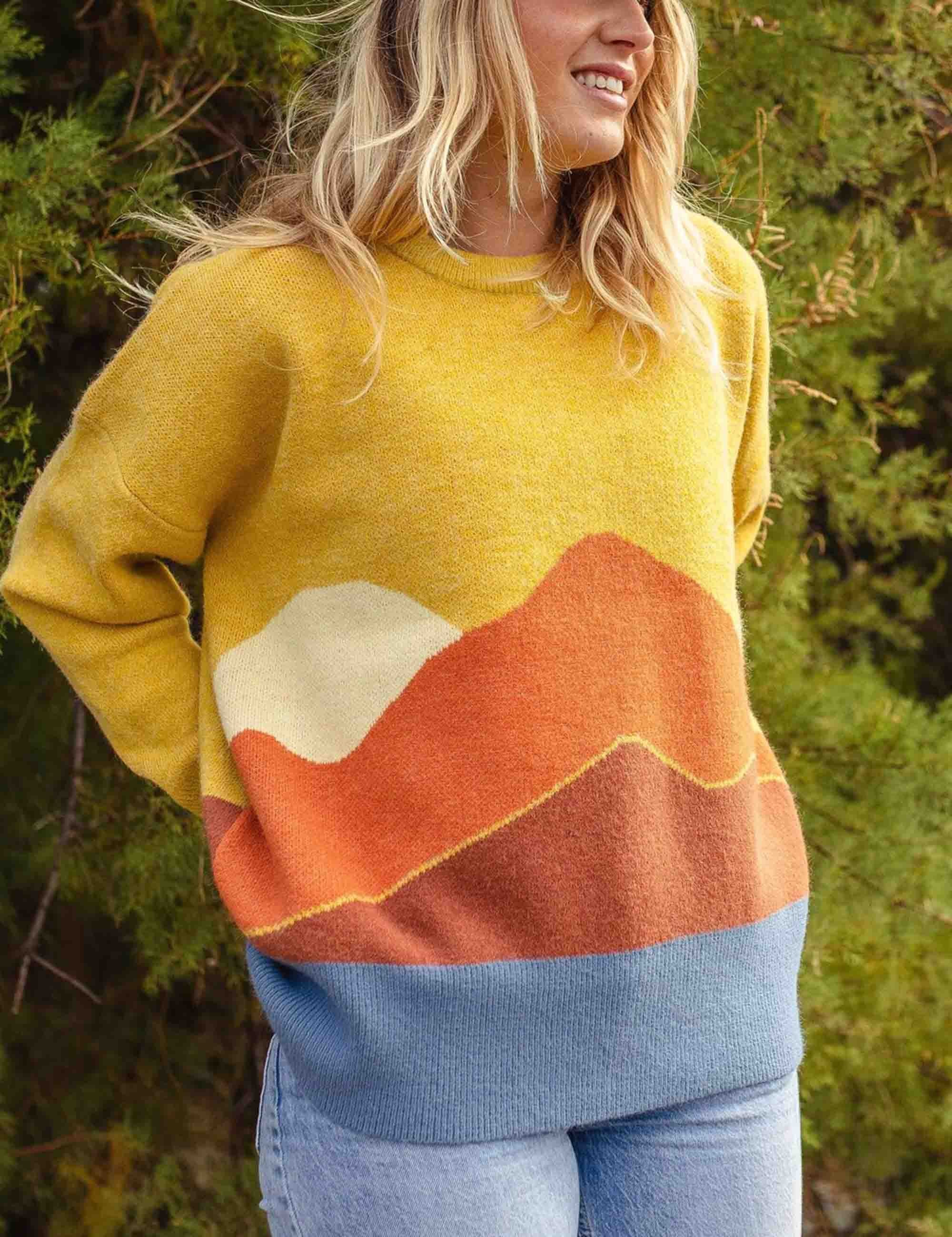 Women's Vista Knitted Jumper - Amber Gold - Image 2