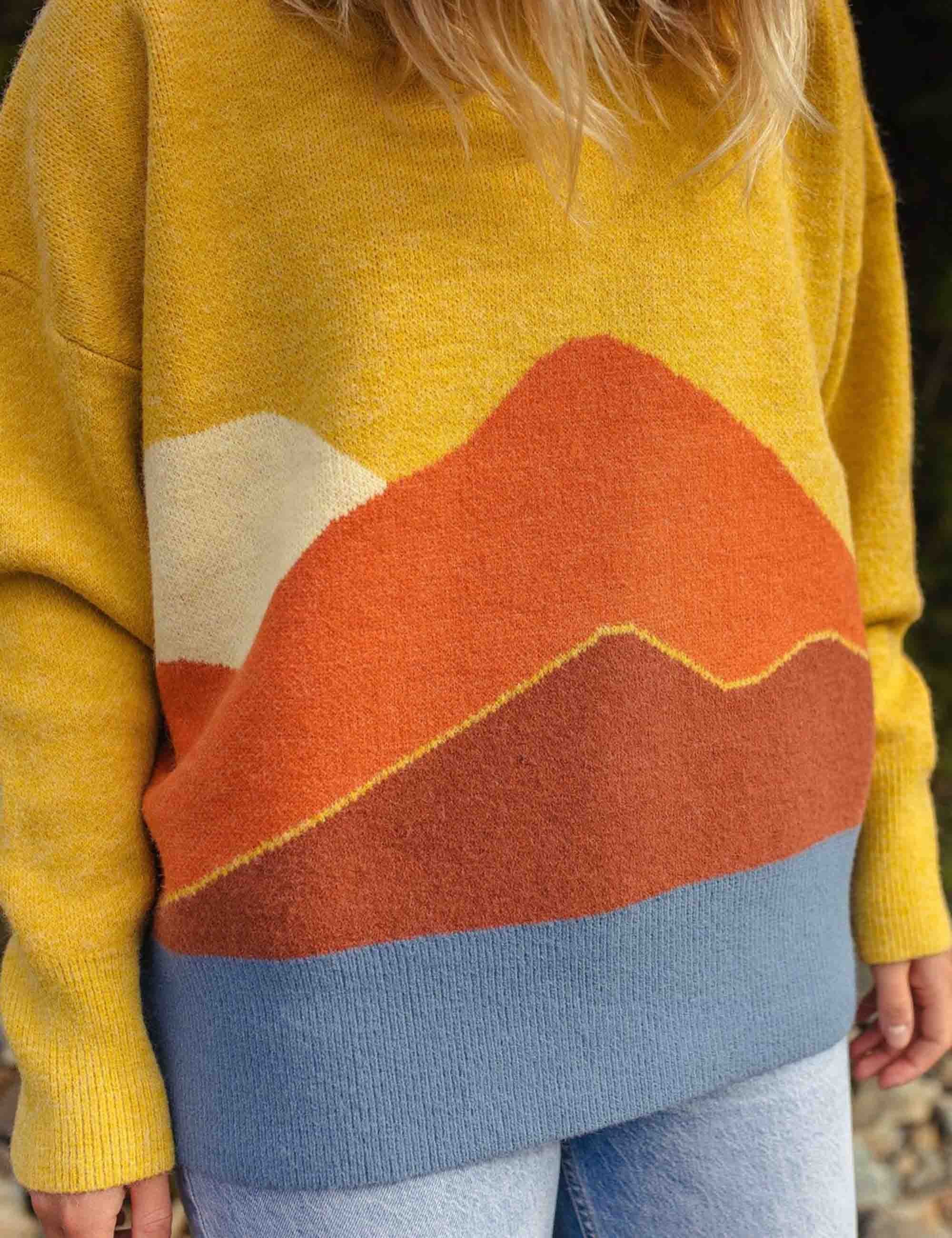 Women's Vista Knitted Jumper - Amber Gold - Image 6