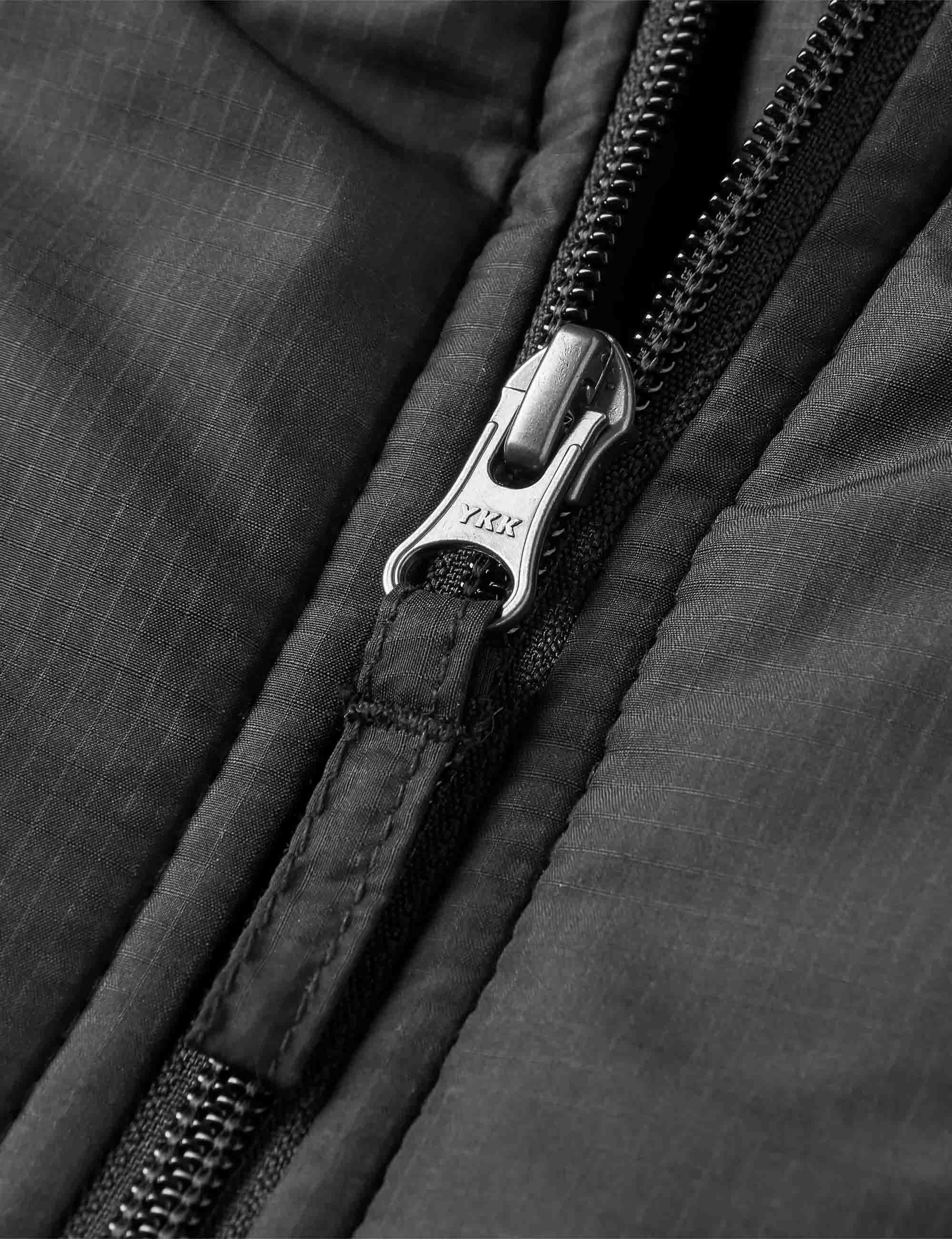 Woodland 1/2 Zip Hooded Polar Fleece - Grey Marl/Khaki - Image 5