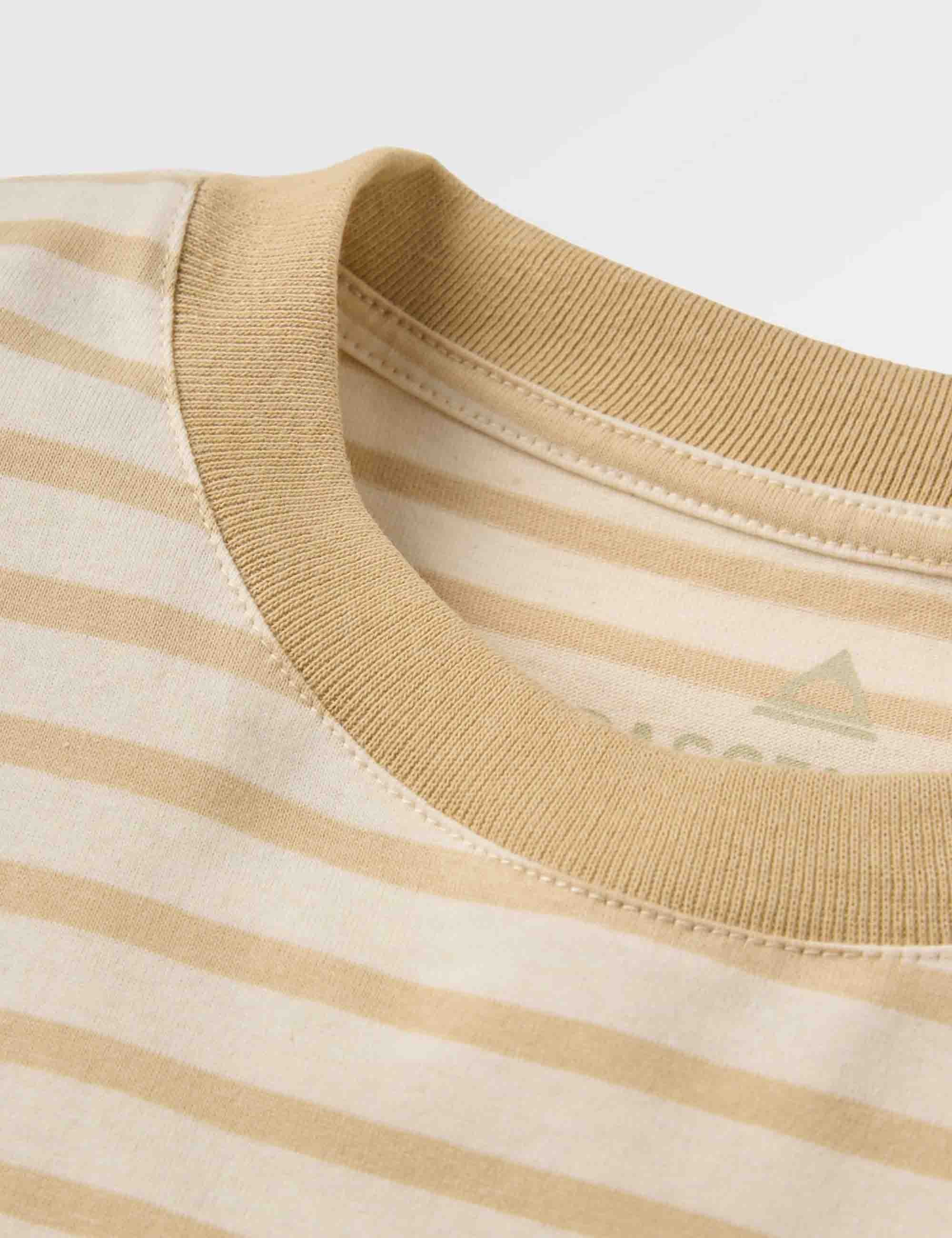 Zen Relaxed Stripe T-Shirt - Stone Stripe - Image 4