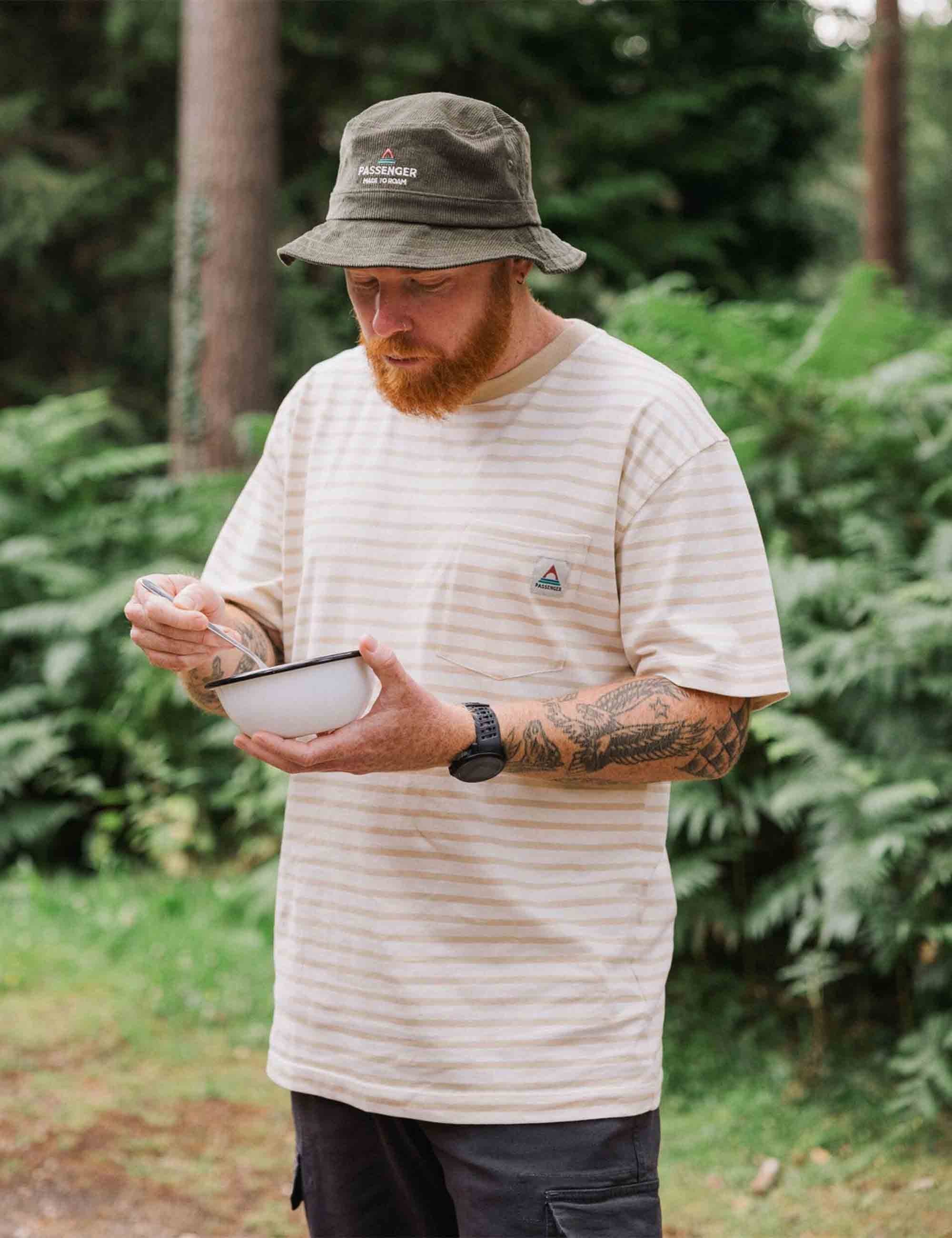 Zen Relaxed Stripe T-Shirt - Stone Stripe - Image 7