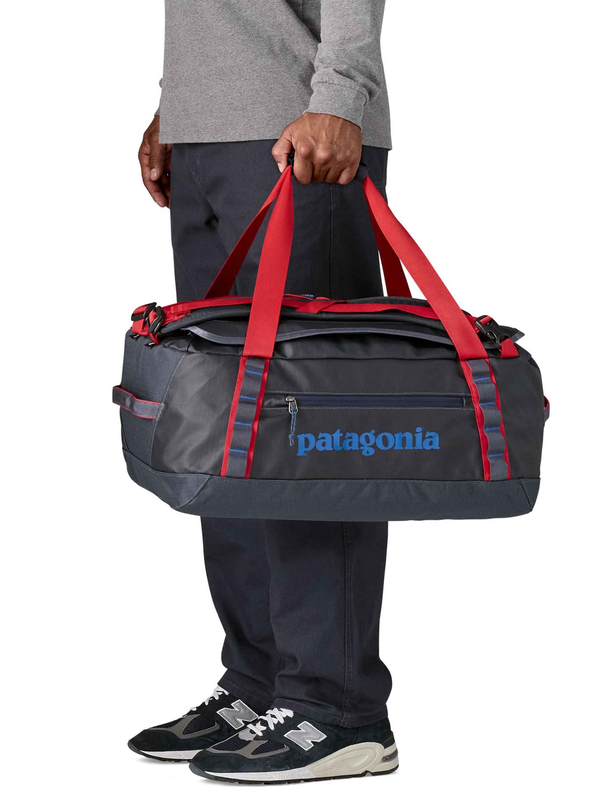 Black Hole Duffel 40L - Smolder Blue w/Amanita Red - Image 2