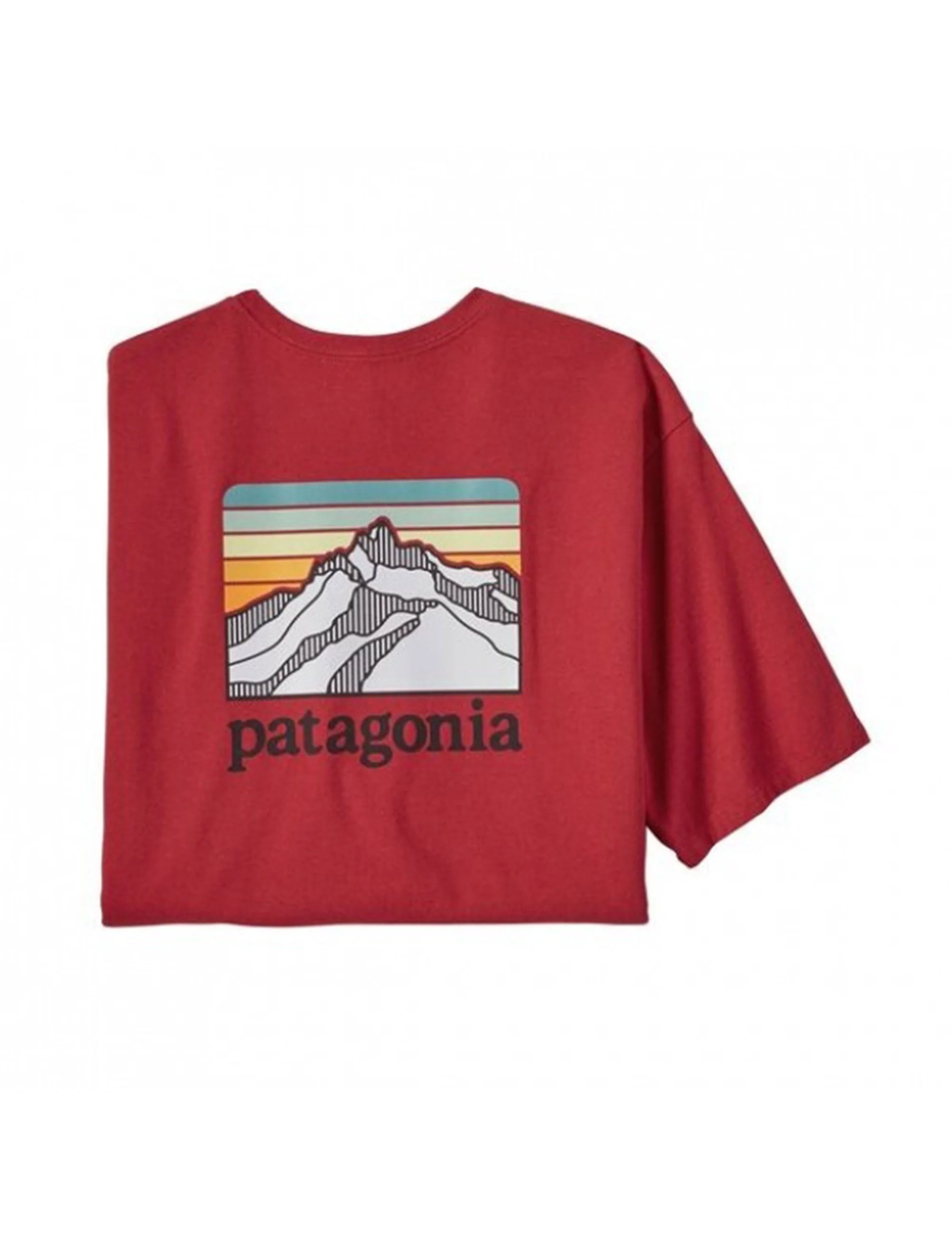 Line Logo Ridge Pocket Responsibili-T-Shirt - Sumac Red
