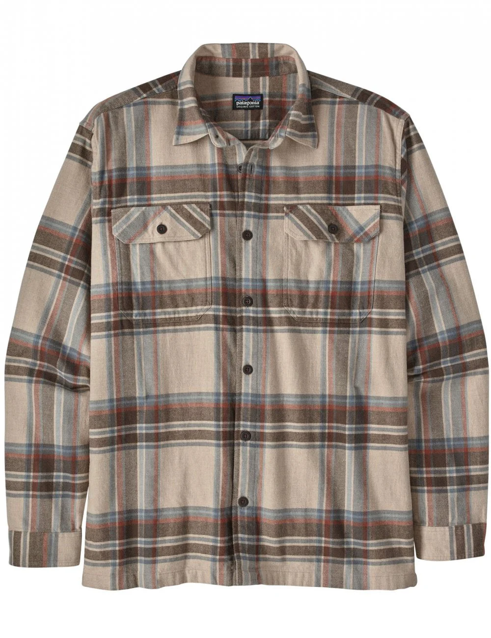 Organic Cotton Mid Fjord Flannel Shirt - Edge: Nautilus Tan