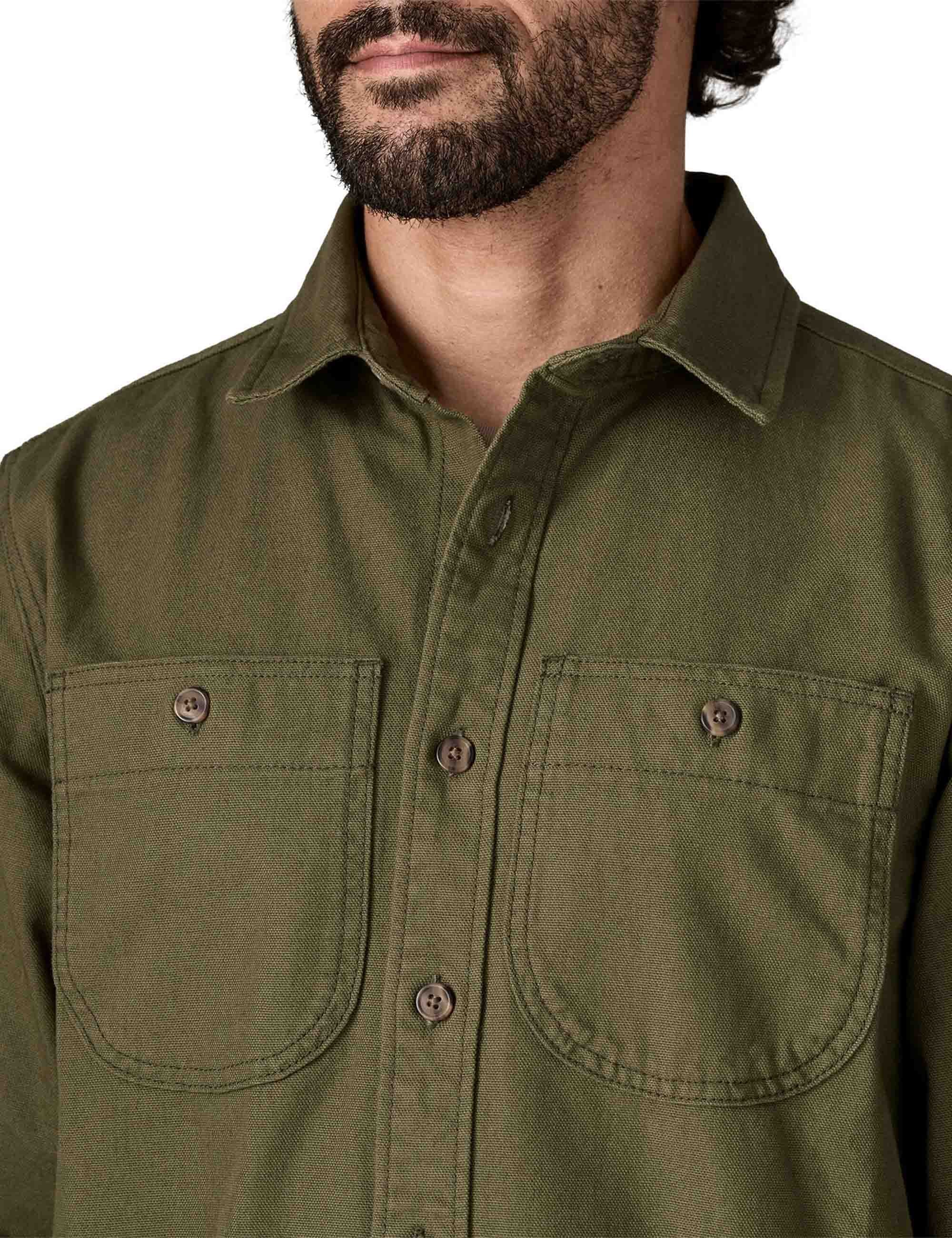 Point Reyes Canvas Shirt - Basin Green - Image 3
