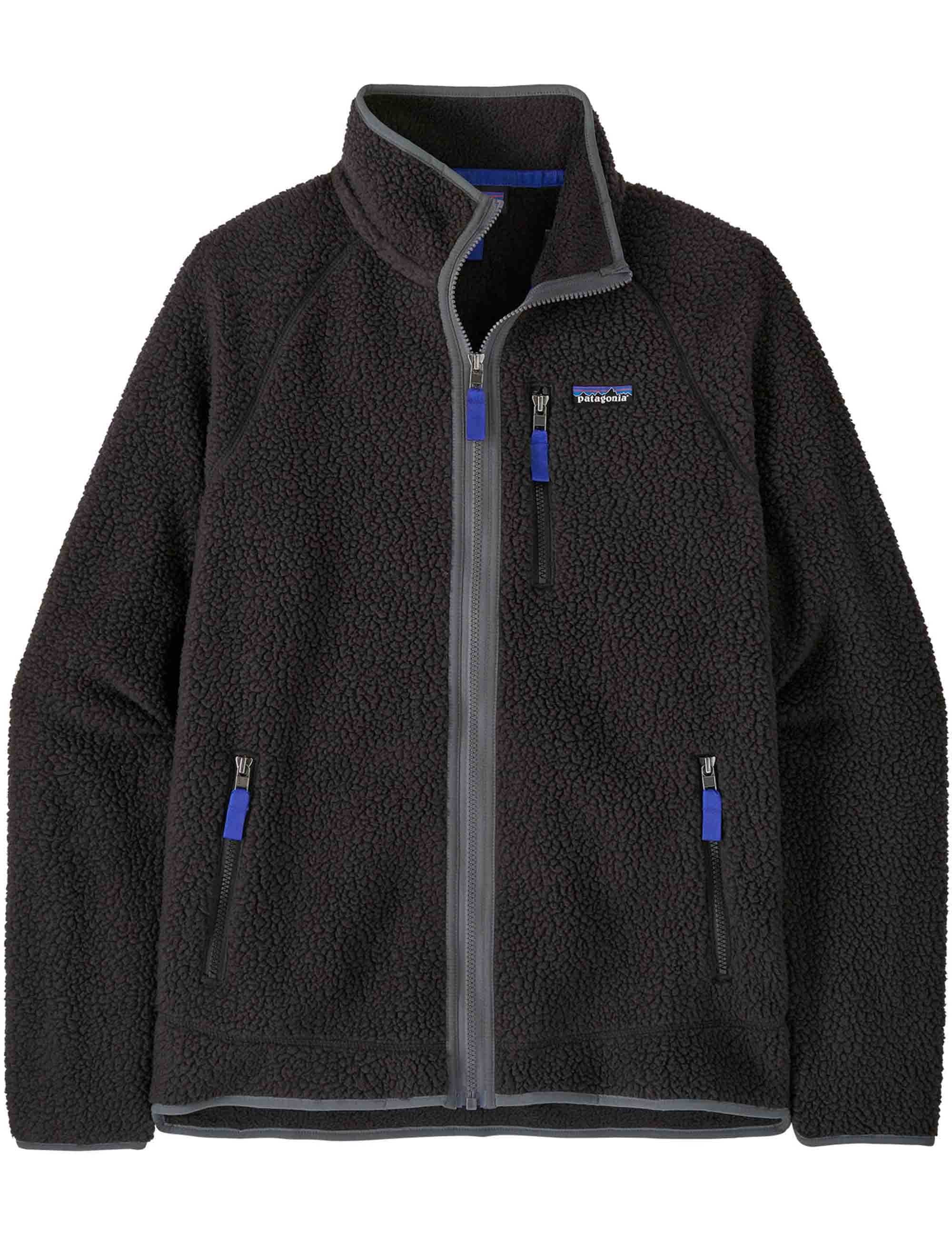 Retro Pile Fleece Jacket - Black w/Forge Grey