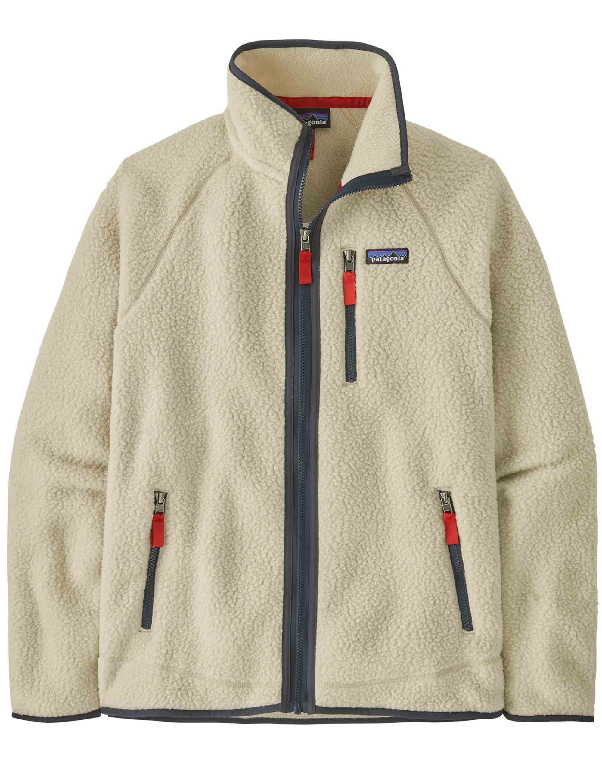 Retro Pile Fleece Jacket - Pelican w/Smolder Blue
